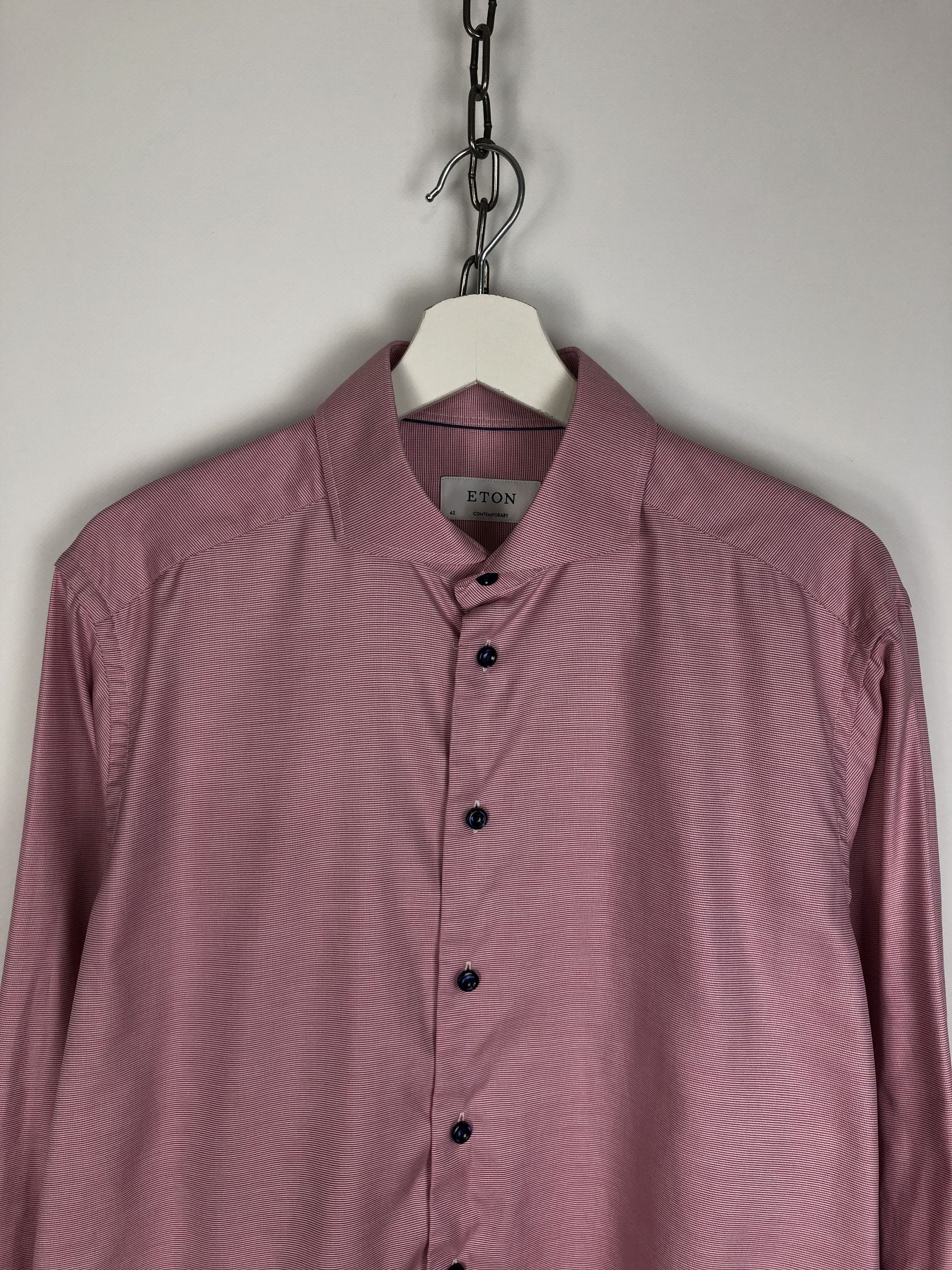 Eton Eton Classic Shirt Red Check size 16 1/2 Size US L / EU 52-54 / 3 - 2 Thumbnail