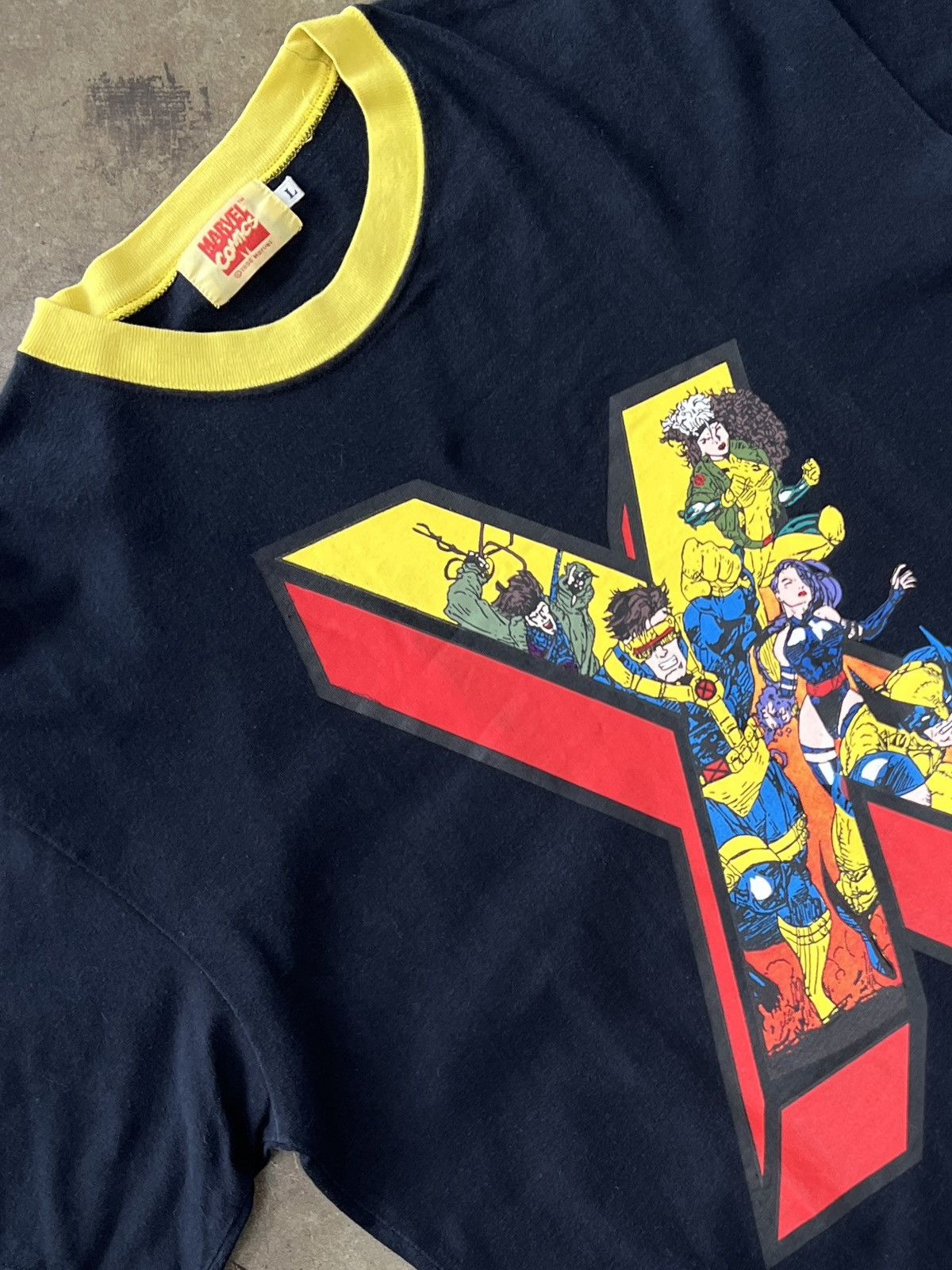 Marvel Comics Vintage X-Men Marvel Comics Wolverine Cyclops Ringer Large Size US L / EU 52-54 / 3 - 1 Thumbnail