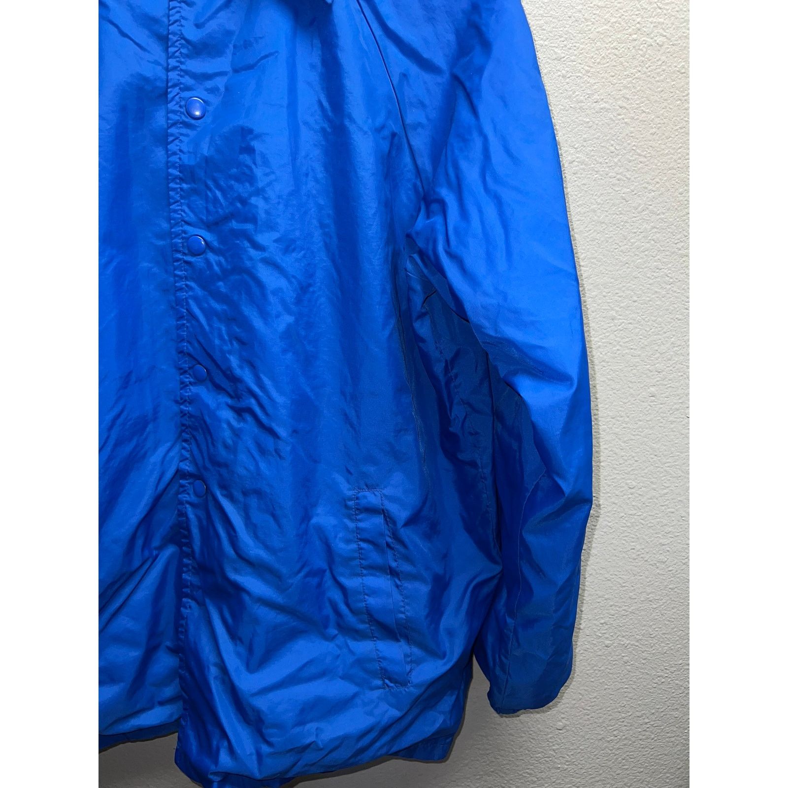 Vintage Vintage Montgomery Ward Jacket Blue Blank Button Down Nylon Size US L / EU 52-54 / 3 - 4 Thumbnail