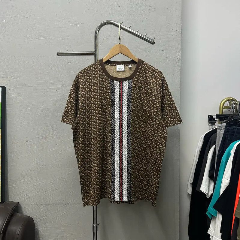 Burberry Burberry Brown Stripe Short Sleeve T-Shirt Size US M / EU 48-50 / 2 - 1 Thumbnail