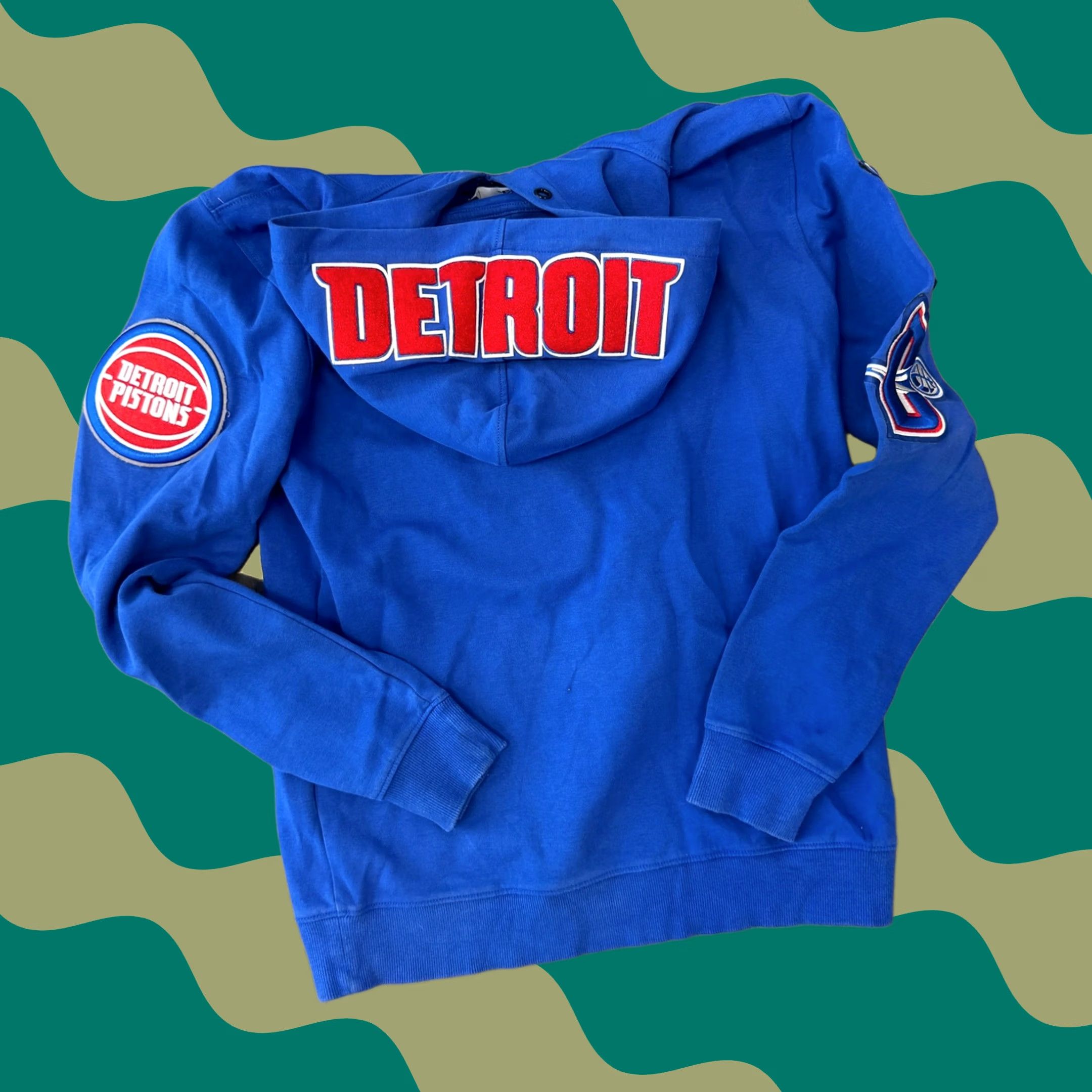 Pro Standard VINTAGE Detroit Pistons Cade Cunningham Pro Standard Blue Team Pullover Hoodie M Mens Blue Hoodie Size US M / EU 48-50 / 2 - 1 Thumbnail