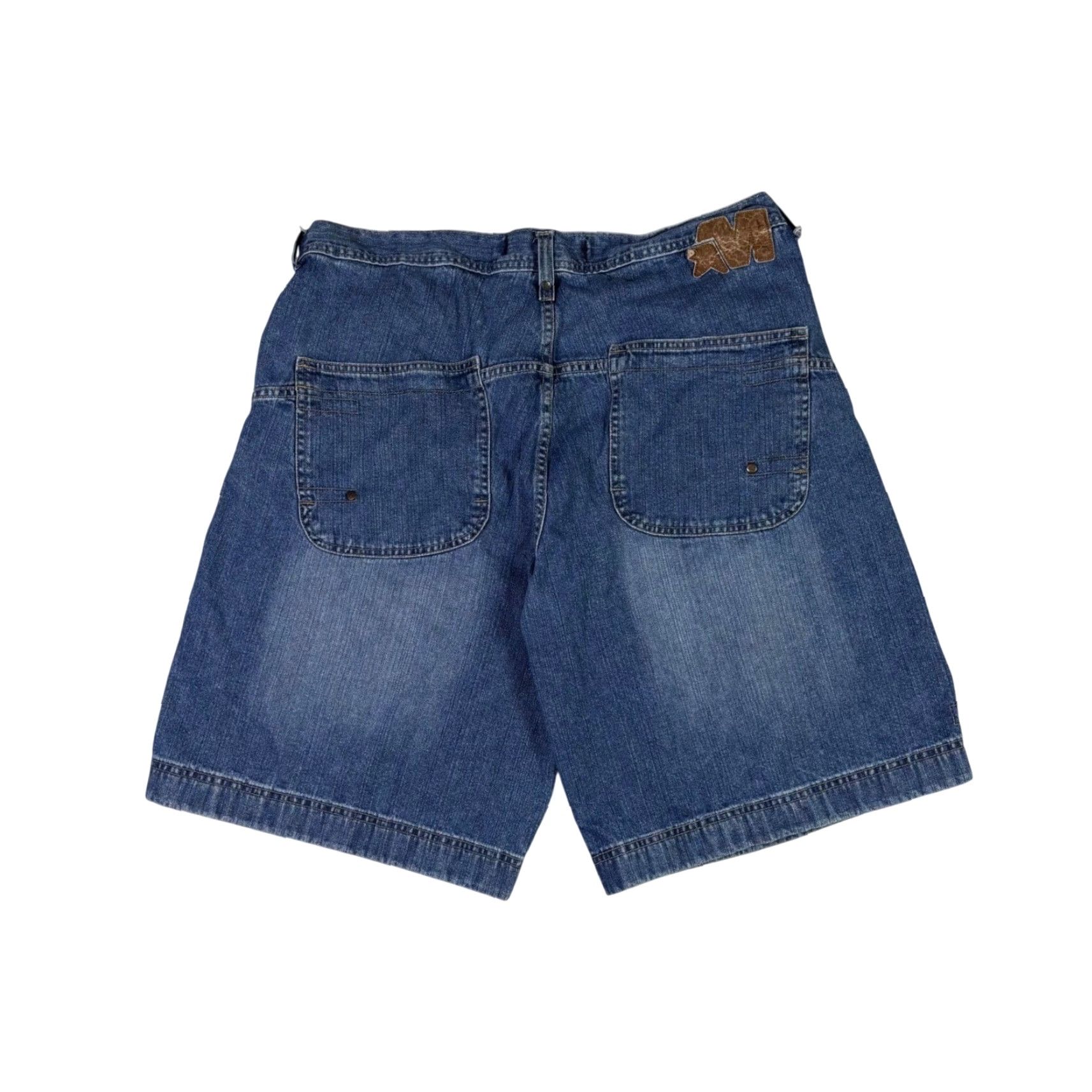 Vintage VINTAGE Mecca Bermuda Shorts Denim Blue 34 Mens High Rise 5-Pocket Relaxed Button Fly Baggy Streetwear Grunge" Size US 34 / EU 50 - 2 Thumbnail