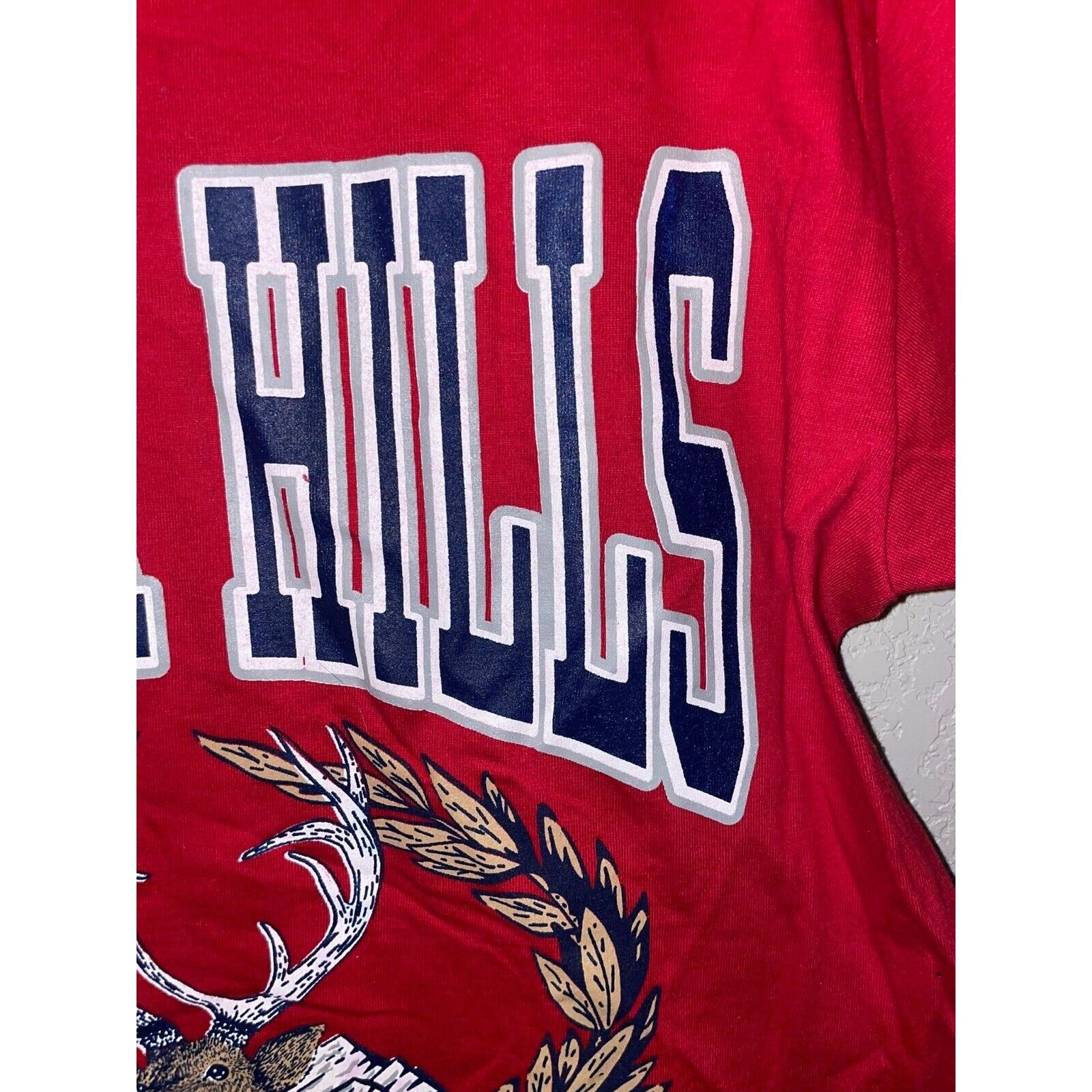 Jerzees Vintage Black Hills Shirt South Dakota Elk Red VTG 90s Tee M Size US M / EU 48-50 / 2 - 5 Thumbnail
