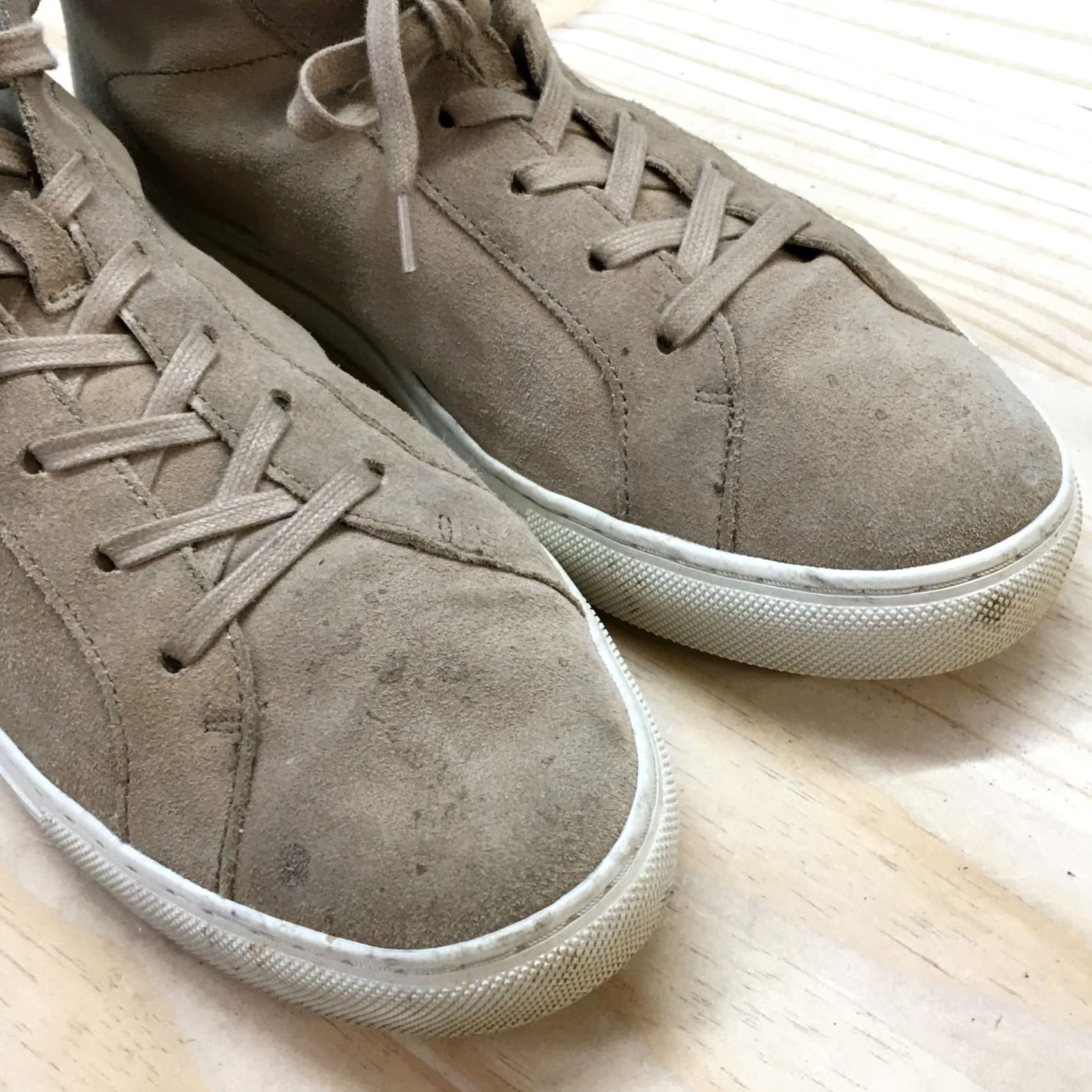 Banana Republic Banana Republic Shoes Mens 11M Sneakers Beige Leather Casual High Top Almond Toe Nike Size US L / EU 52-54 / 3 - 5 Thumbnail