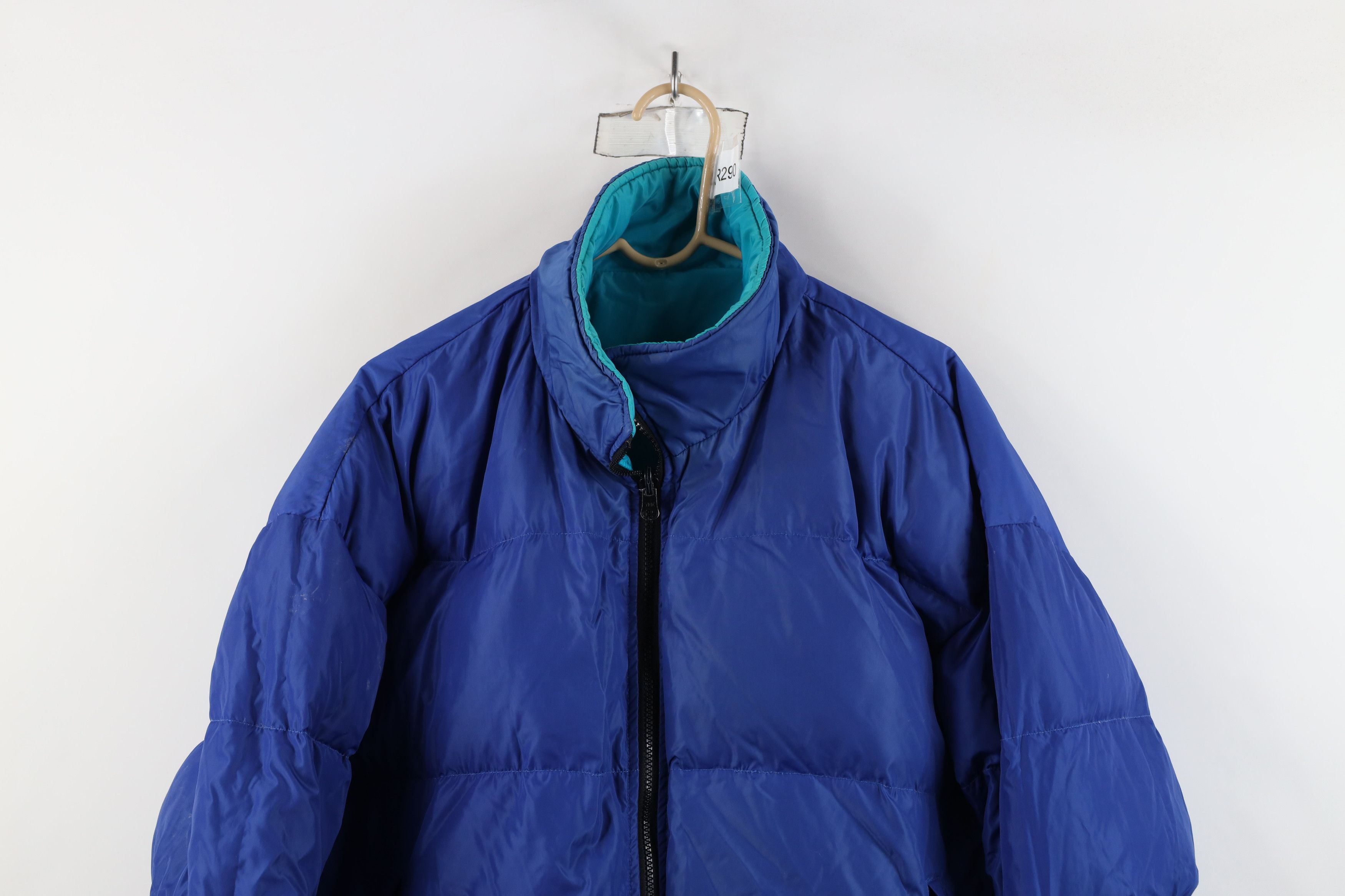 Vintage × Woolrich Woolen Mills Vintage 90s Woolrich Spell Out 2 In 1 Puffer Jacket Red Blue Size US XL / EU 56 / 4 - 14 Thumbnail
