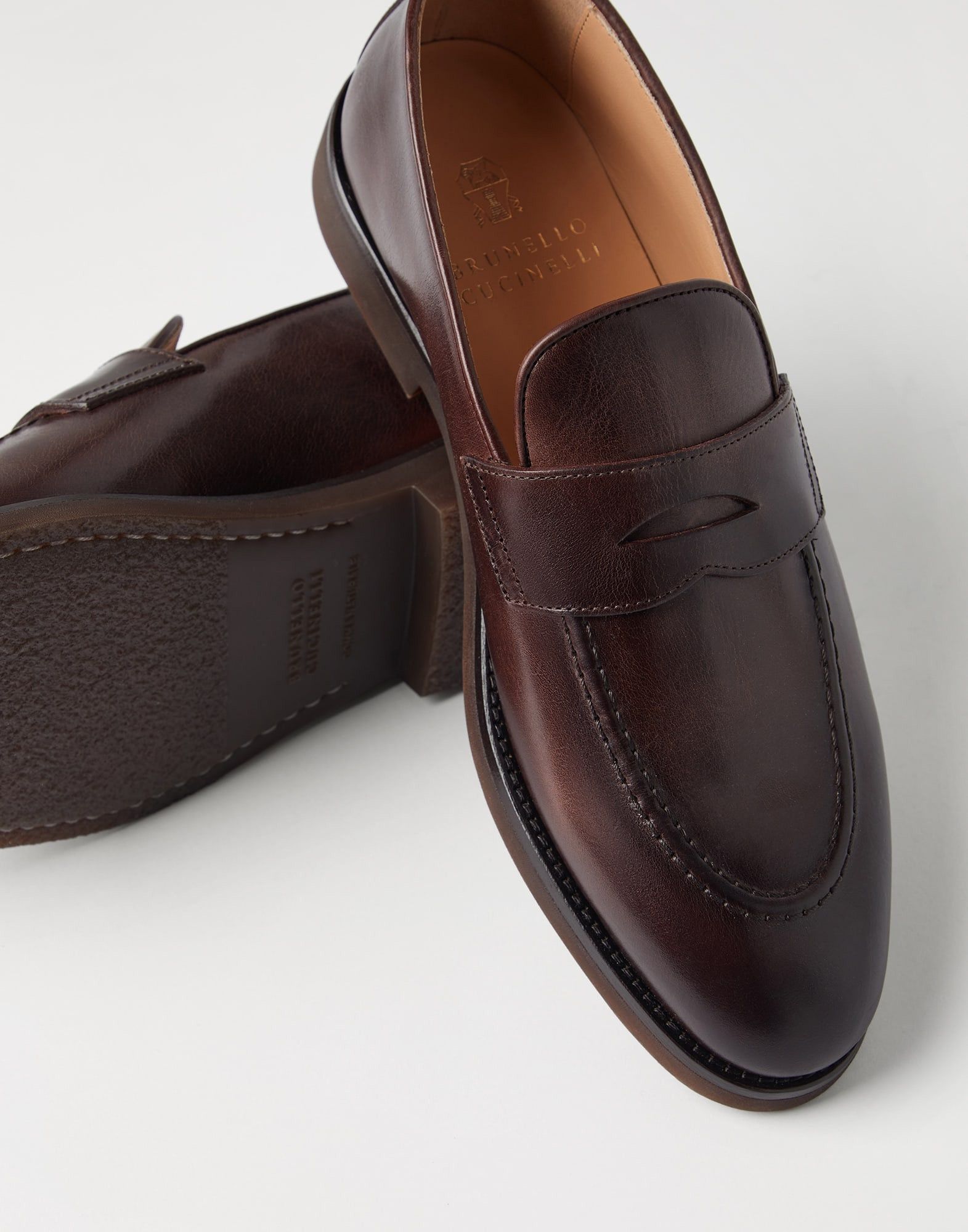Brunello Cucinelli o1w1db10125 Loafers in Dark Brown Size US 9 / EU 42 - 4 Thumbnail