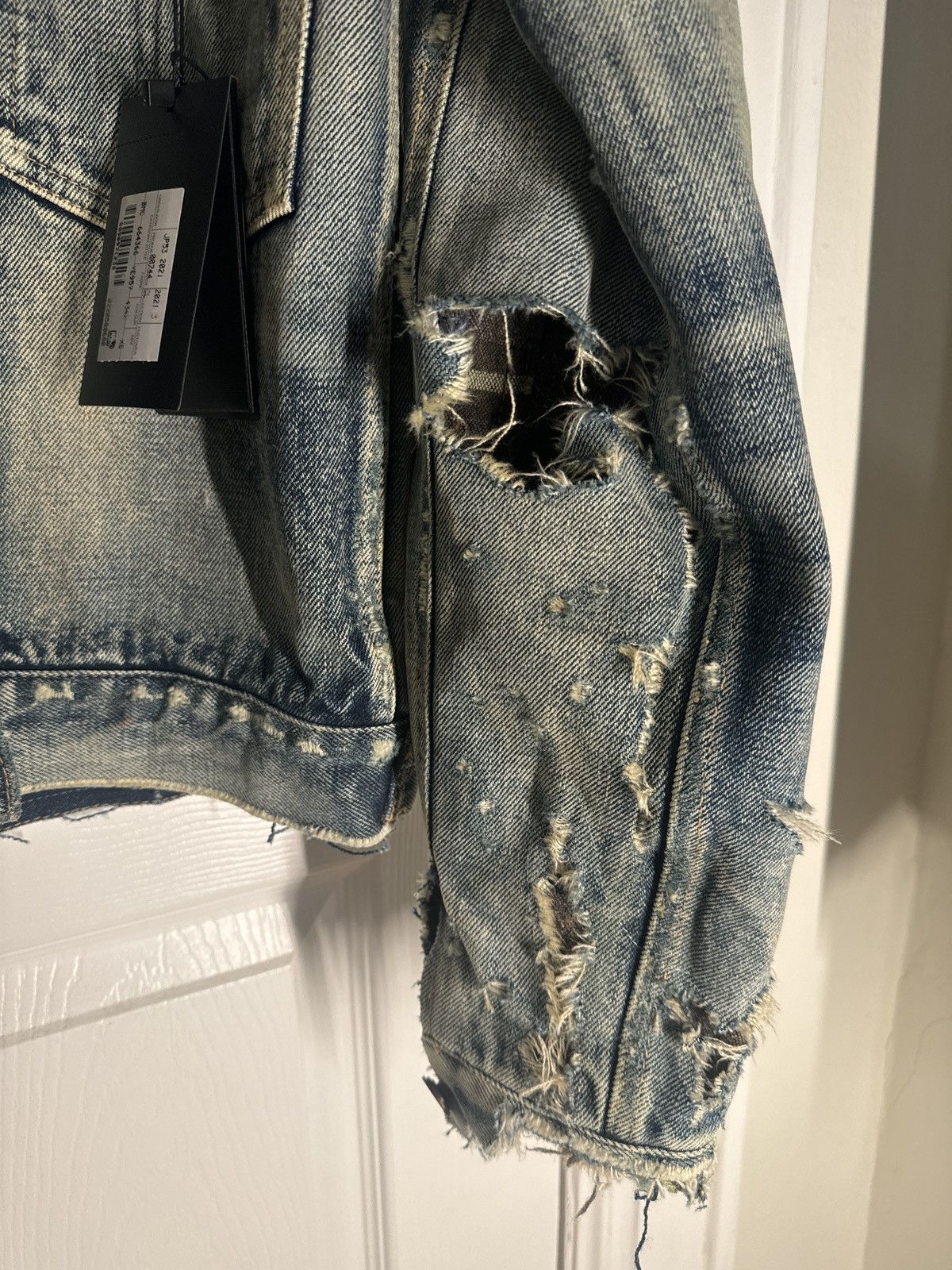 Saint Laurent Paris Distressed Hedi Slimane X Saint Laurent Denim Jacket Size US XS / EU 42 / 0 - 7 Thumbnail