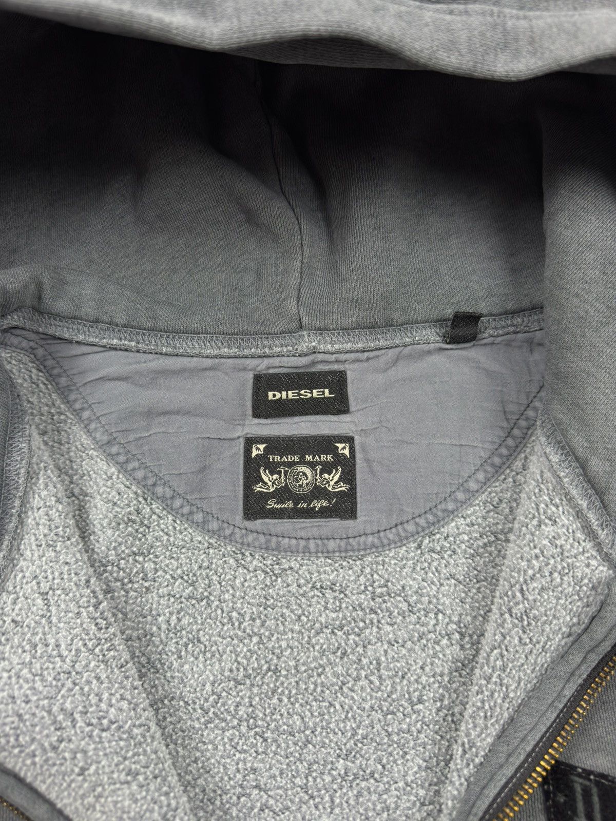 Diesel Vintage Diesel Washed Grey Zip Hoodie Logo size L Size US L / EU 52-54 / 3 - 11 Thumbnail