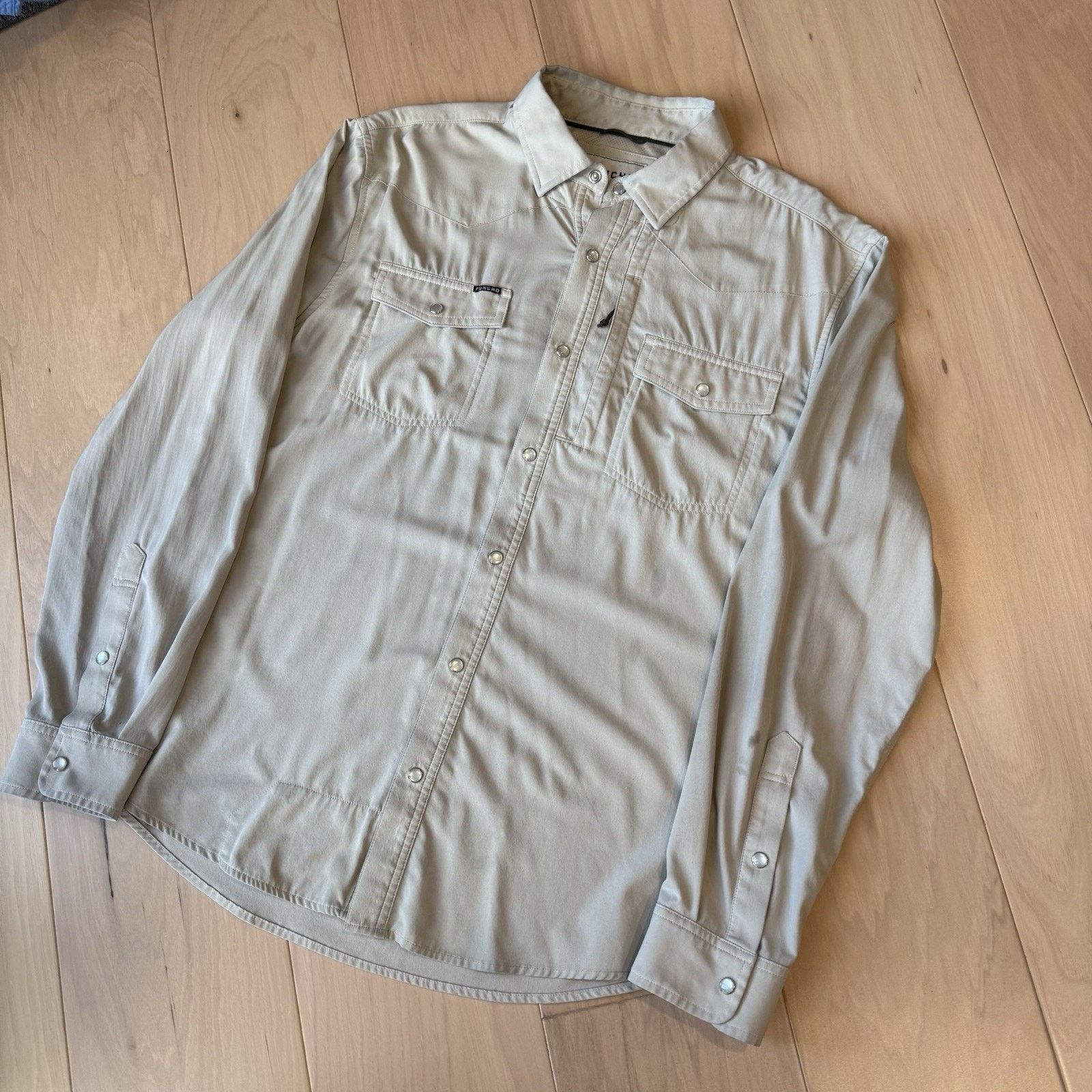Arc'teryx Poncho Snap Shirt M Slim Fit Beige Long Sleeve Button Up Size US M / EU 48-50 / 2 - 10 Thumbnail