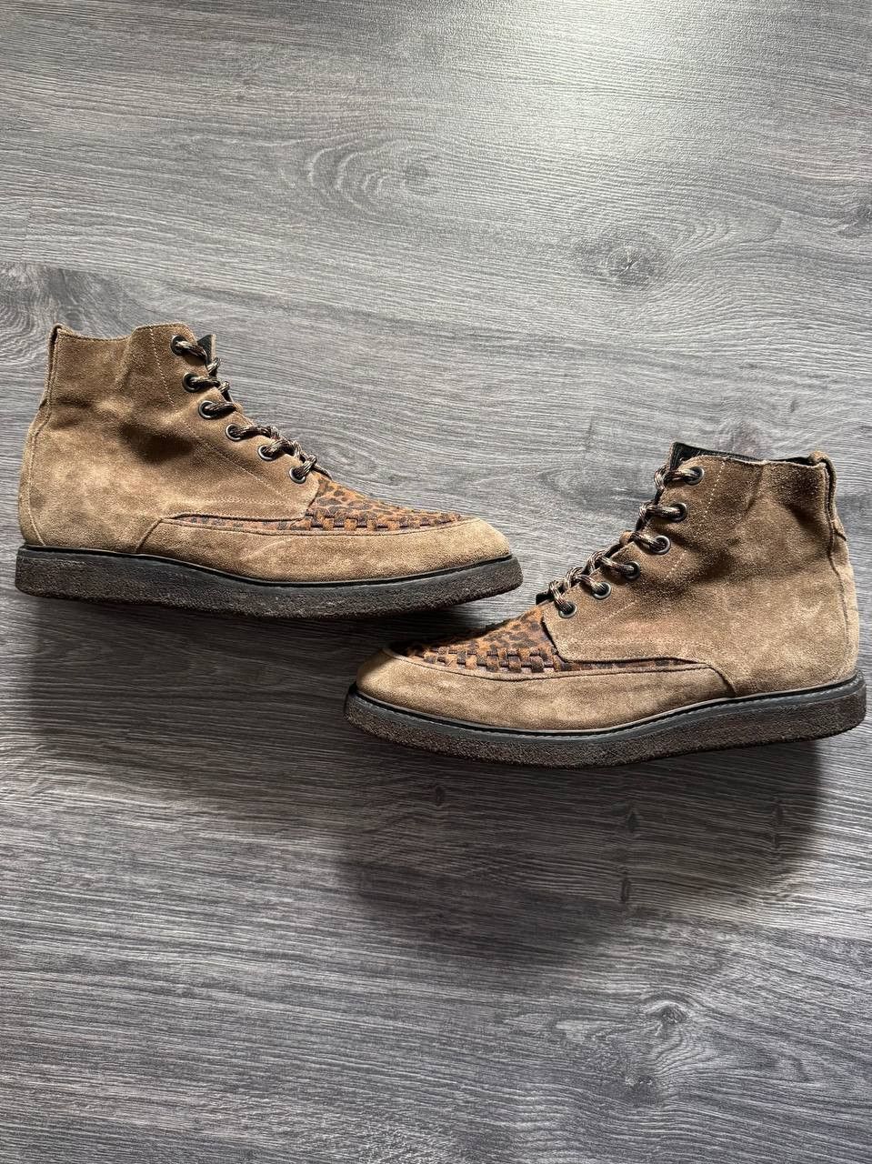 Allsaints AllSaints Moth Leather Suede Boot Taupe Animal Print Size US 11 / EU 44 - 1 Thumbnail