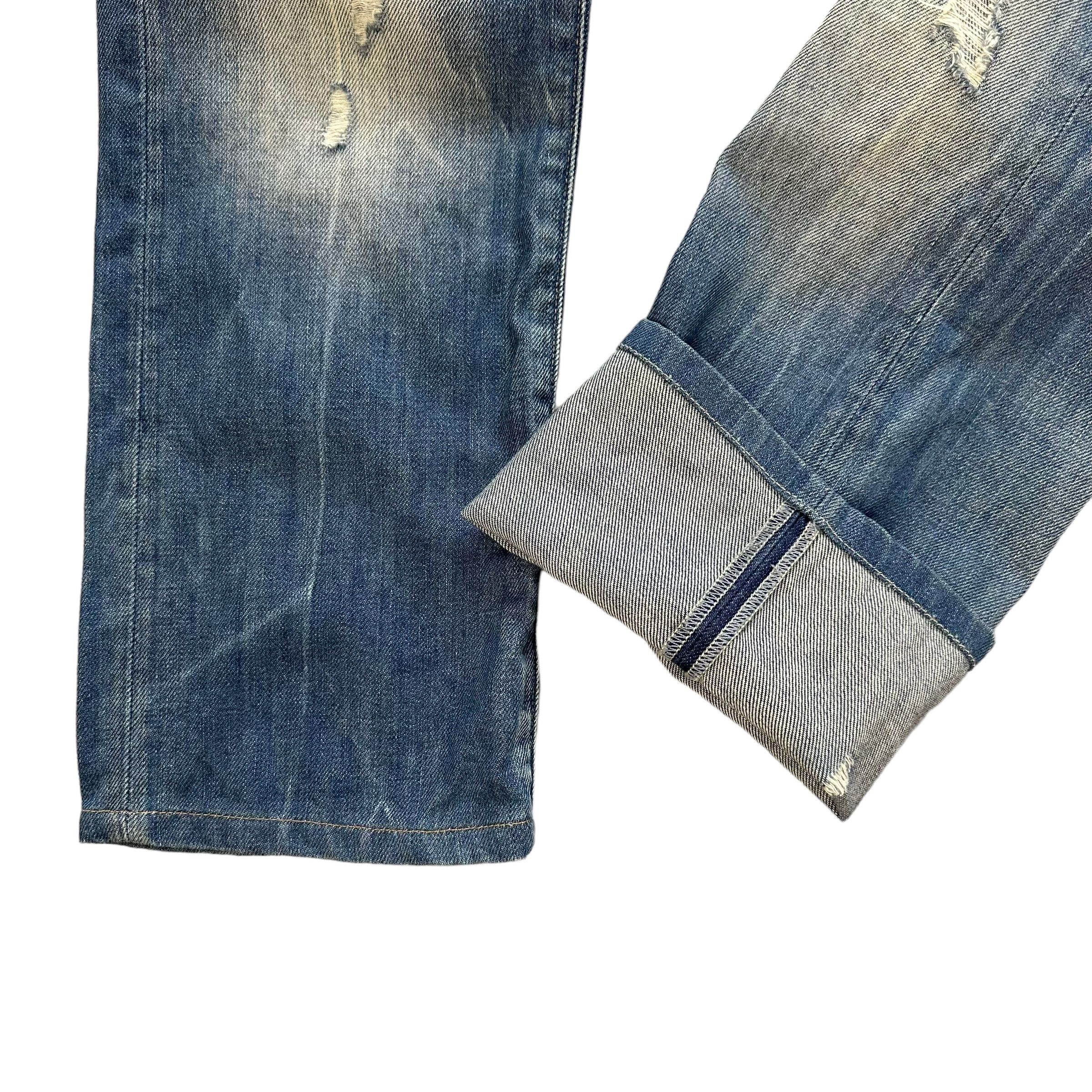 G-Star 3301 by G Star Raw Fly Button Distressed Denim Pant #9110-57 Size US 29 - 7 Thumbnail