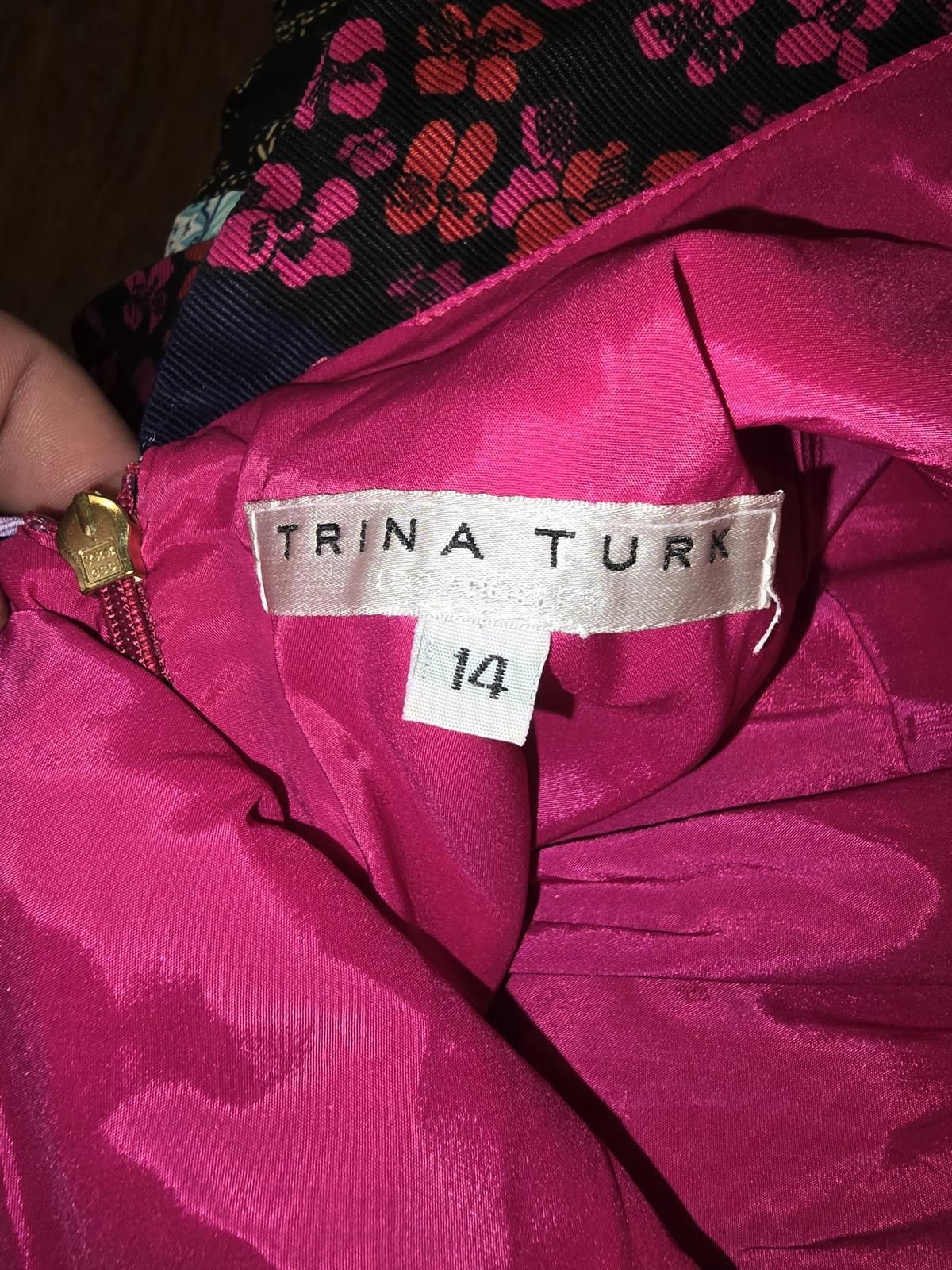Designer Trina Turk Floral Dress Size 14 Size L / US 10 / IT 46 - 2 Thumbnail