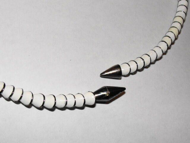 Eddie Borgo Eddie Borgo White Enamel Silver Plated Collar Necklace Size ONE SIZE - 3 Thumbnail