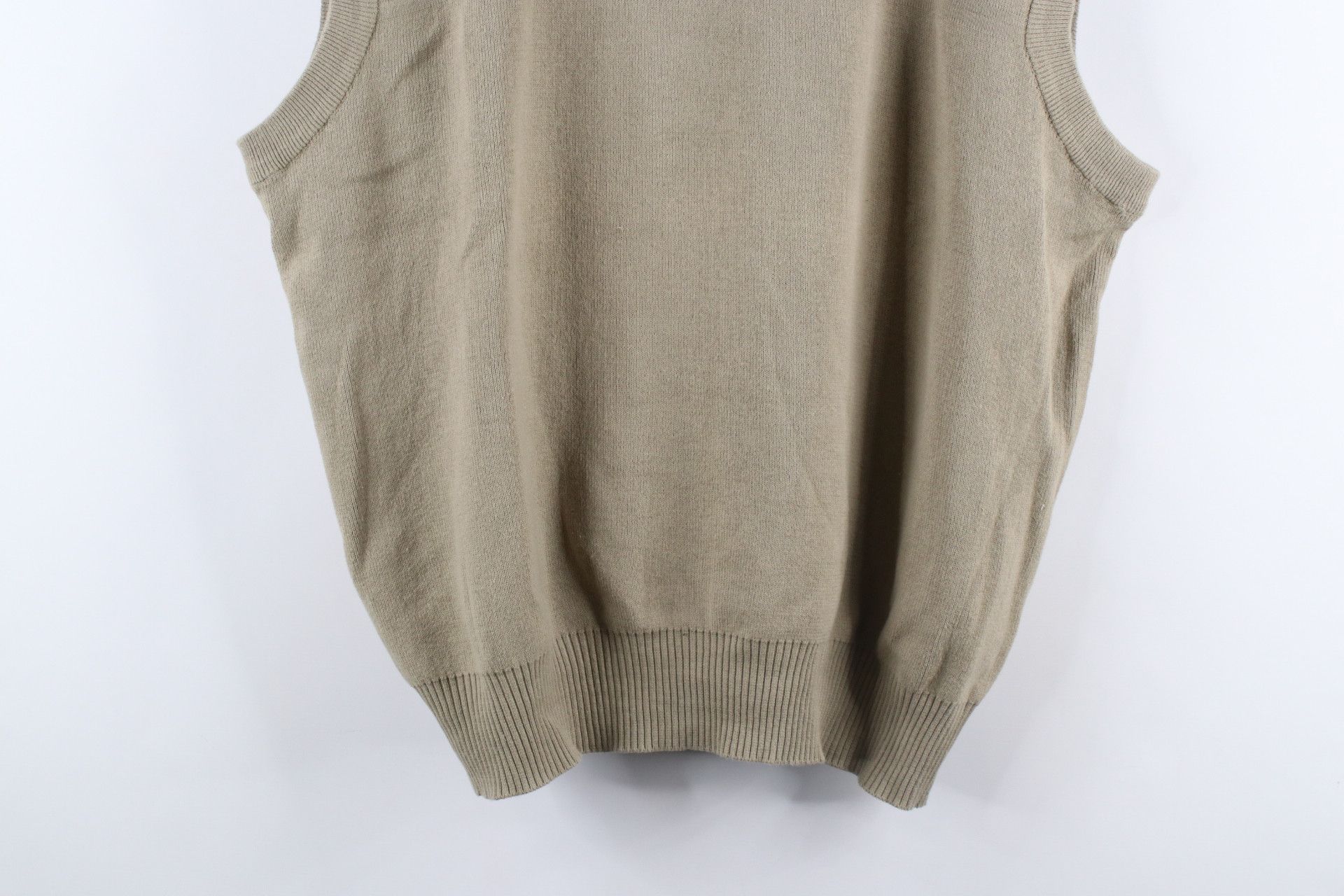 Nike × Vintage Vintage Nike Scott Mini Swoosh Knit Sweater Vest Beige Size US L / EU 52-54 / 3 - 3 Thumbnail