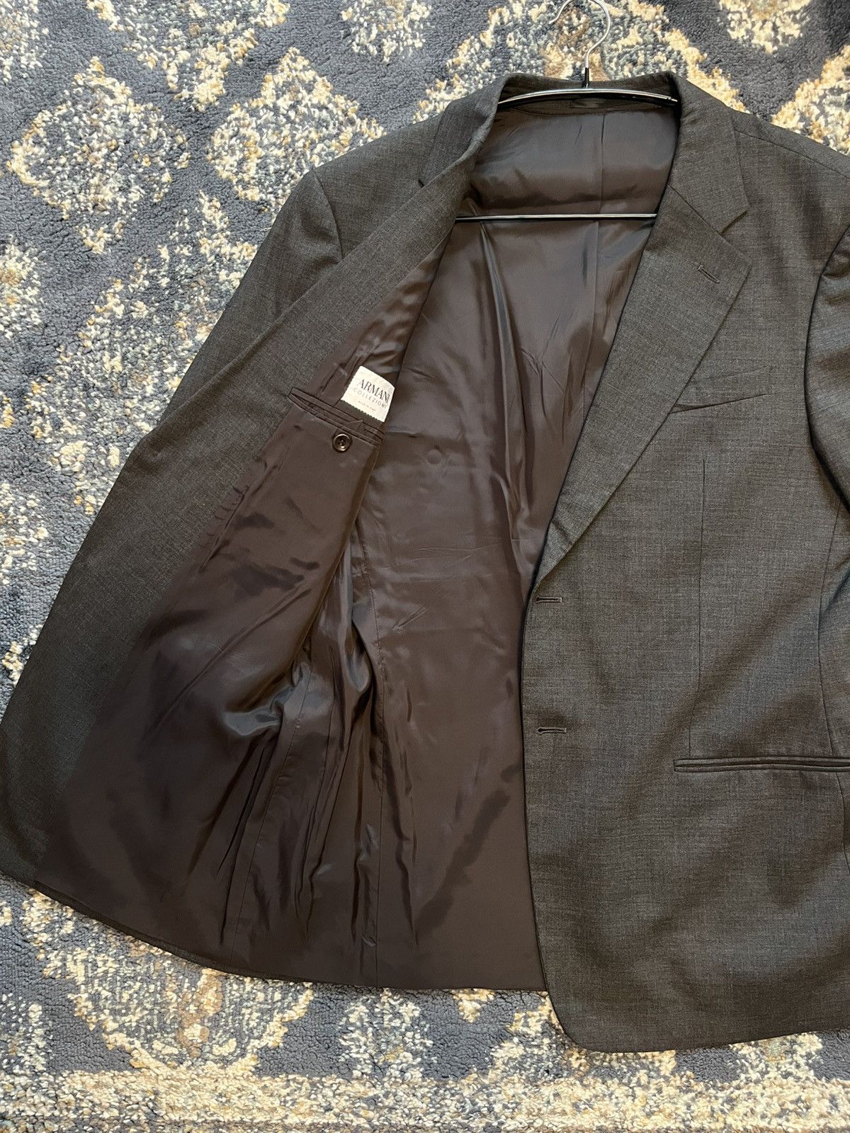 Armani × Armani Collezioni Armani Grey Blazer Size 54R - 5 Thumbnail