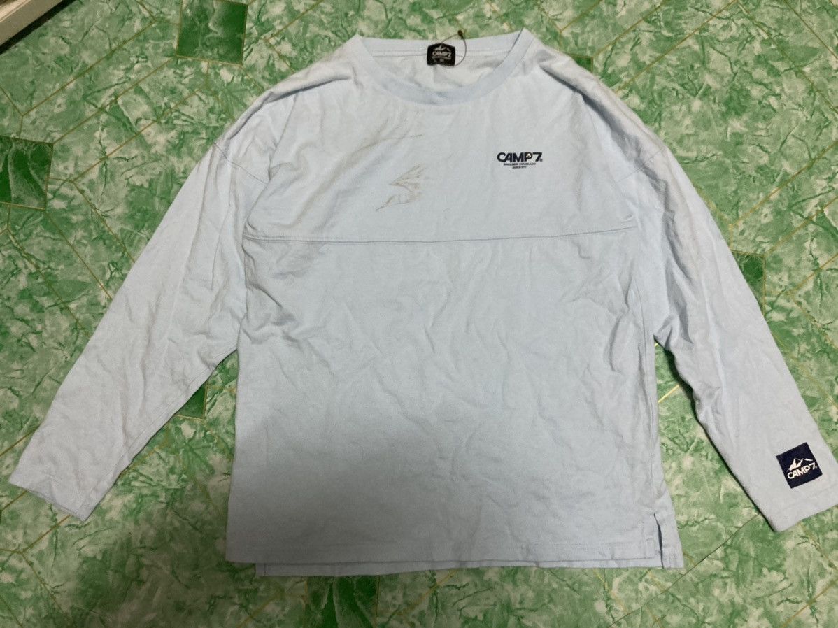 image of Champs Sport T Shirt Long-Sleeved Shirt Camp7 in Light Blue, Men's (Size Medium)