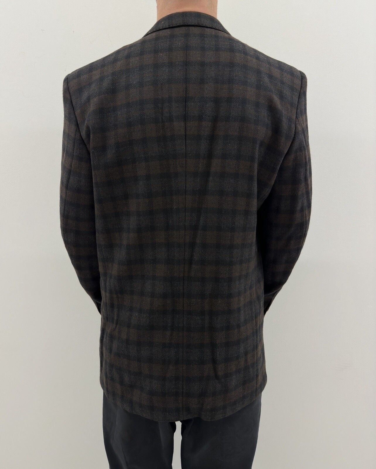 Hugo Boss Hugo Boss Wool Cashmere Blazer Coat Jacket Mens Plaid Size 42R - 7 Thumbnail