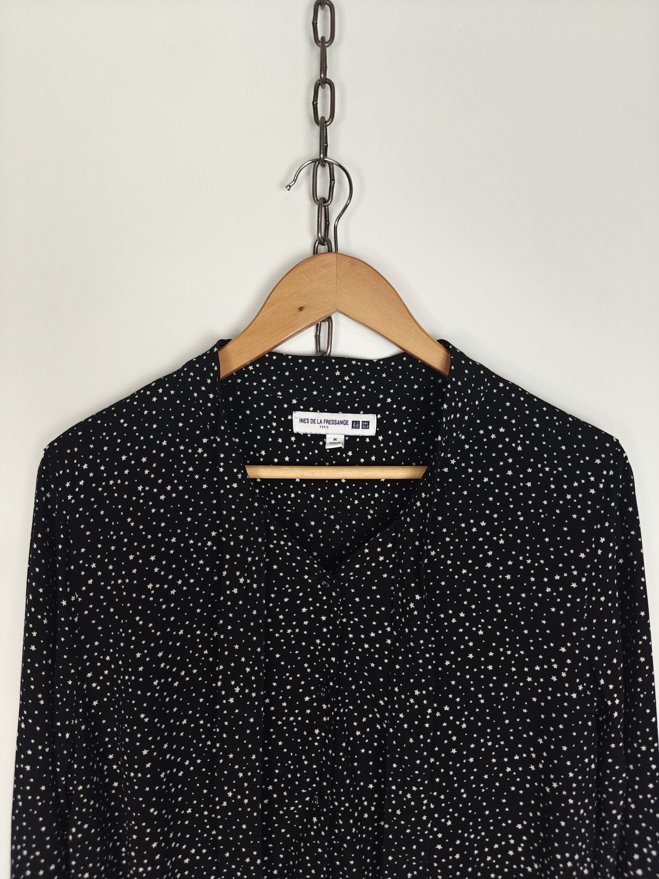 Uniqlo Uniqlo x Ines De La Fressange Button Shirt Star Monogram M Size M / US 6-8 / IT 42-44 - 2 Thumbnail