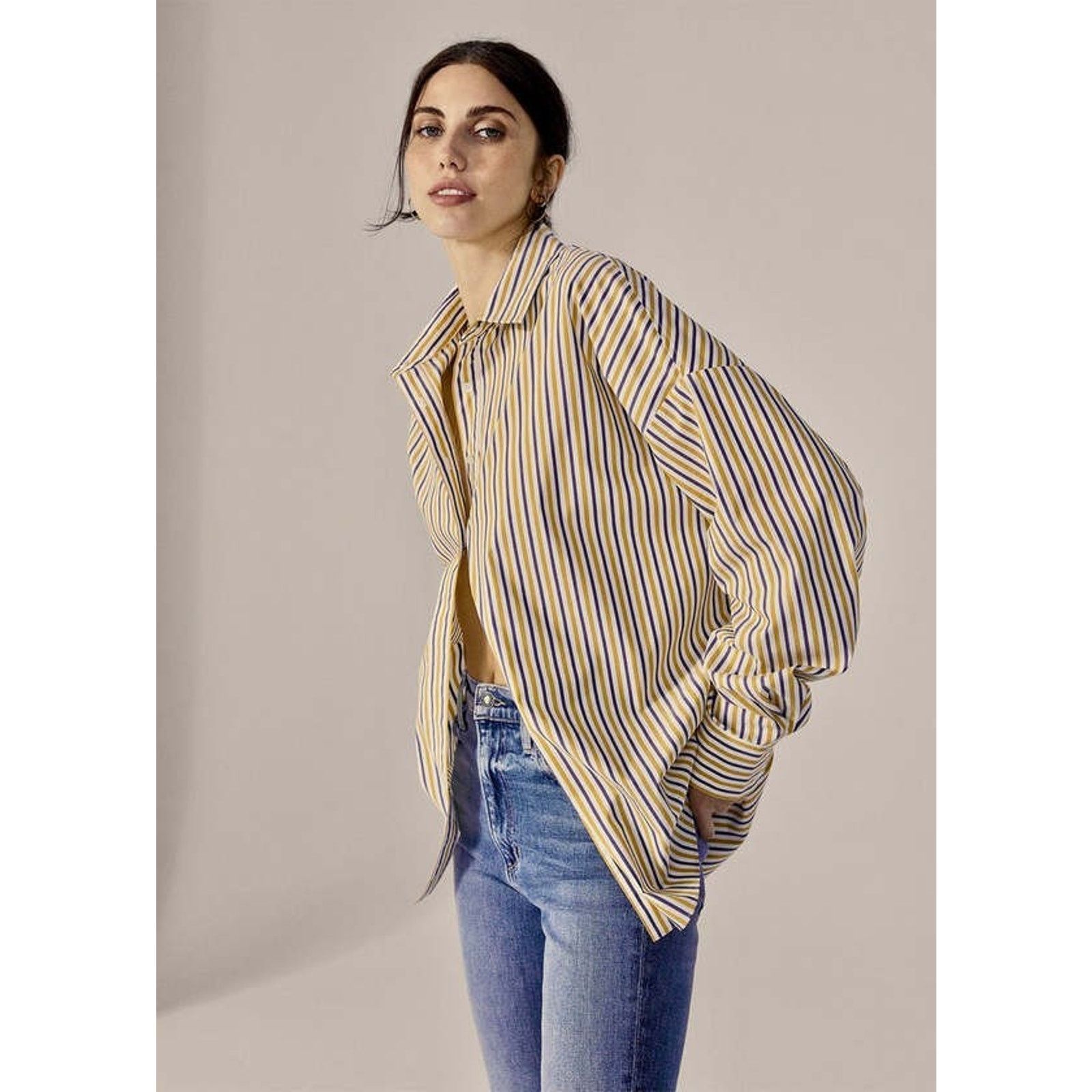 Other Favorite Daughter Ex Boyfriend Oversized Shirt Pinstripe L Size L / US 10 / IT 46 - 2 Thumbnail