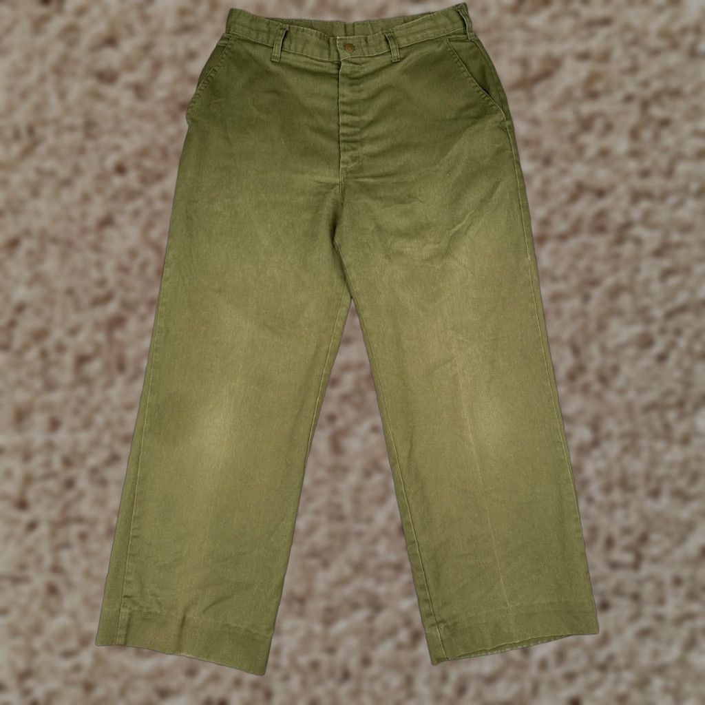 Vintage VINTAGE Boy Scouts Of America Pants Mens 32x27 Green Chino Straight Leg Official Size US 32 / EU 48 - 1 Thumbnail