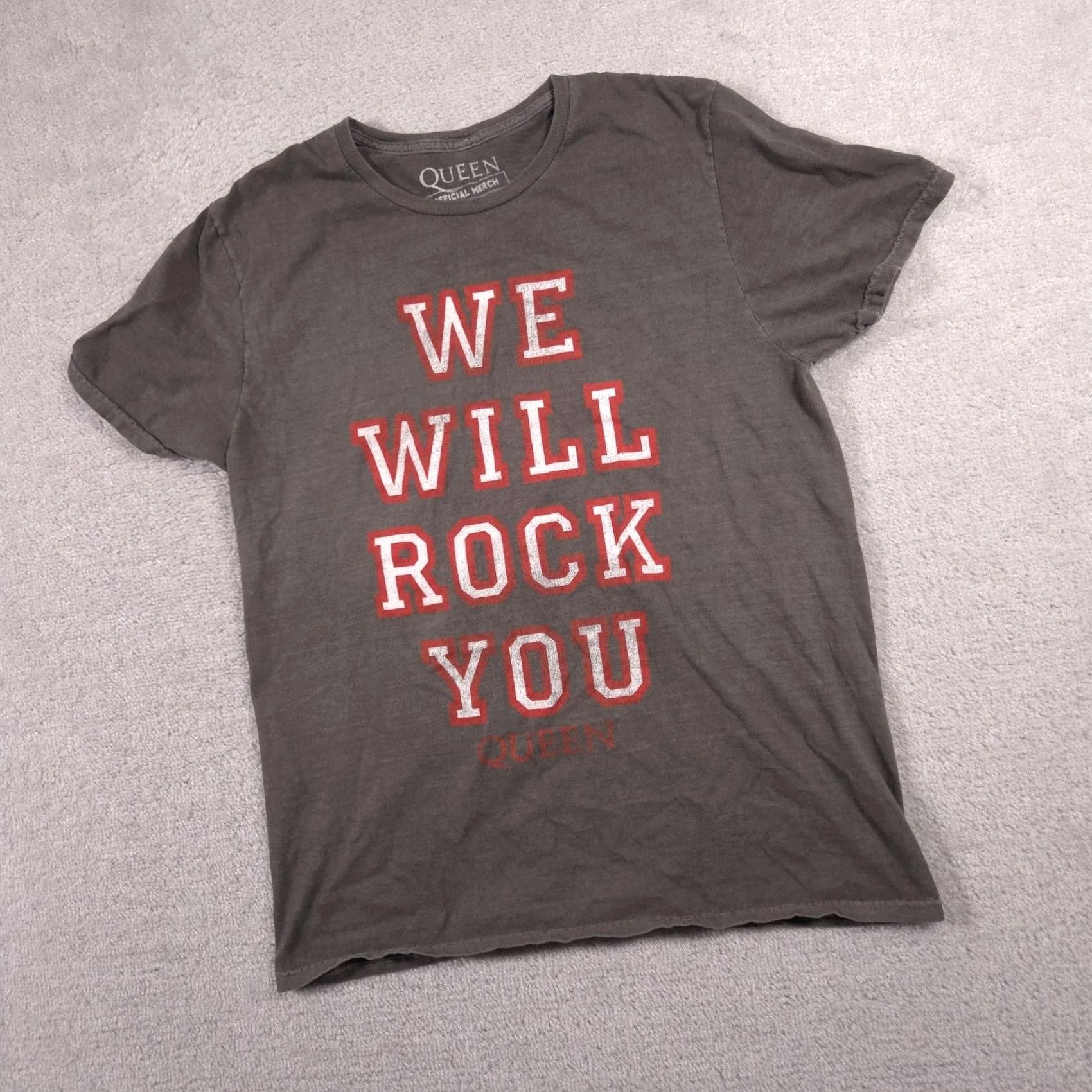 Vintage Queen We Will Rock You Shirt Mens Large Gray Band Graphic Tee Cotton Music Tee Size US L / EU 52-54 / 3 - 3 Thumbnail