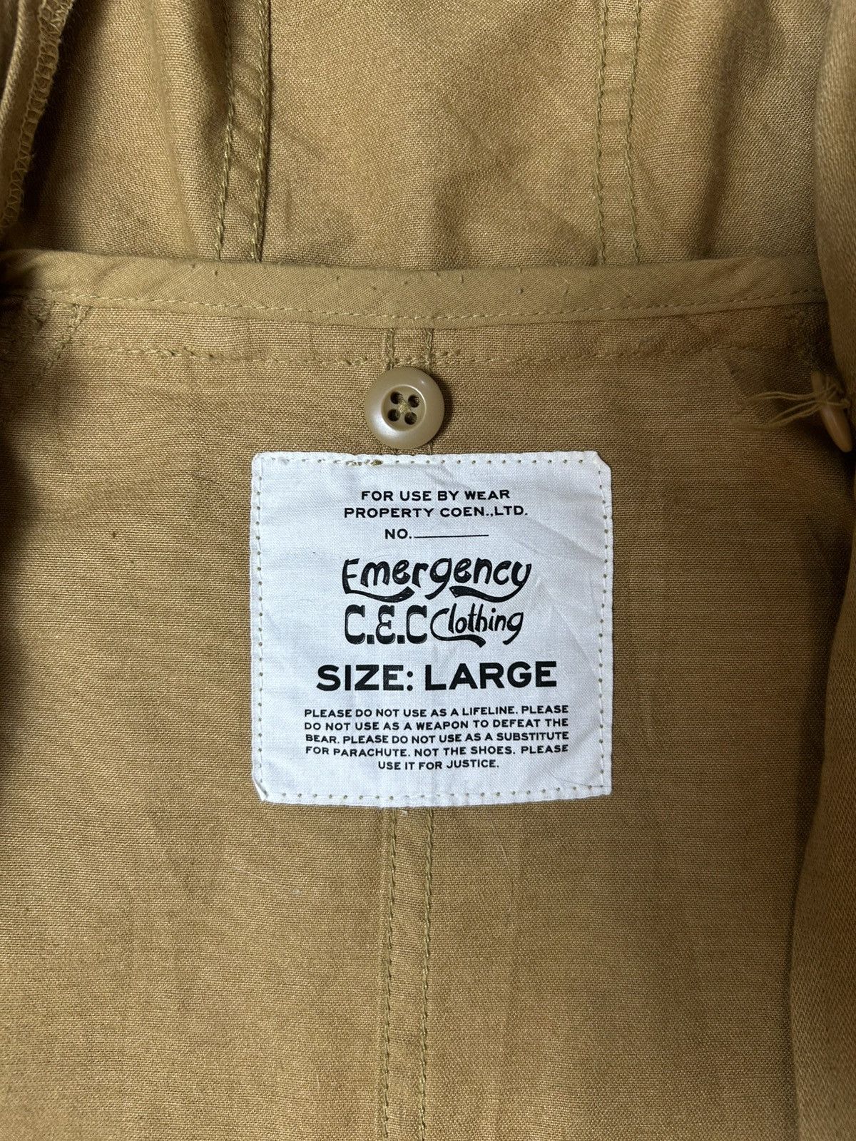 Japanese Brand EMERGENCY C.E.C CLOTHING PARKA JACKET Size US L / EU 52-54 / 3 - 6 Thumbnail