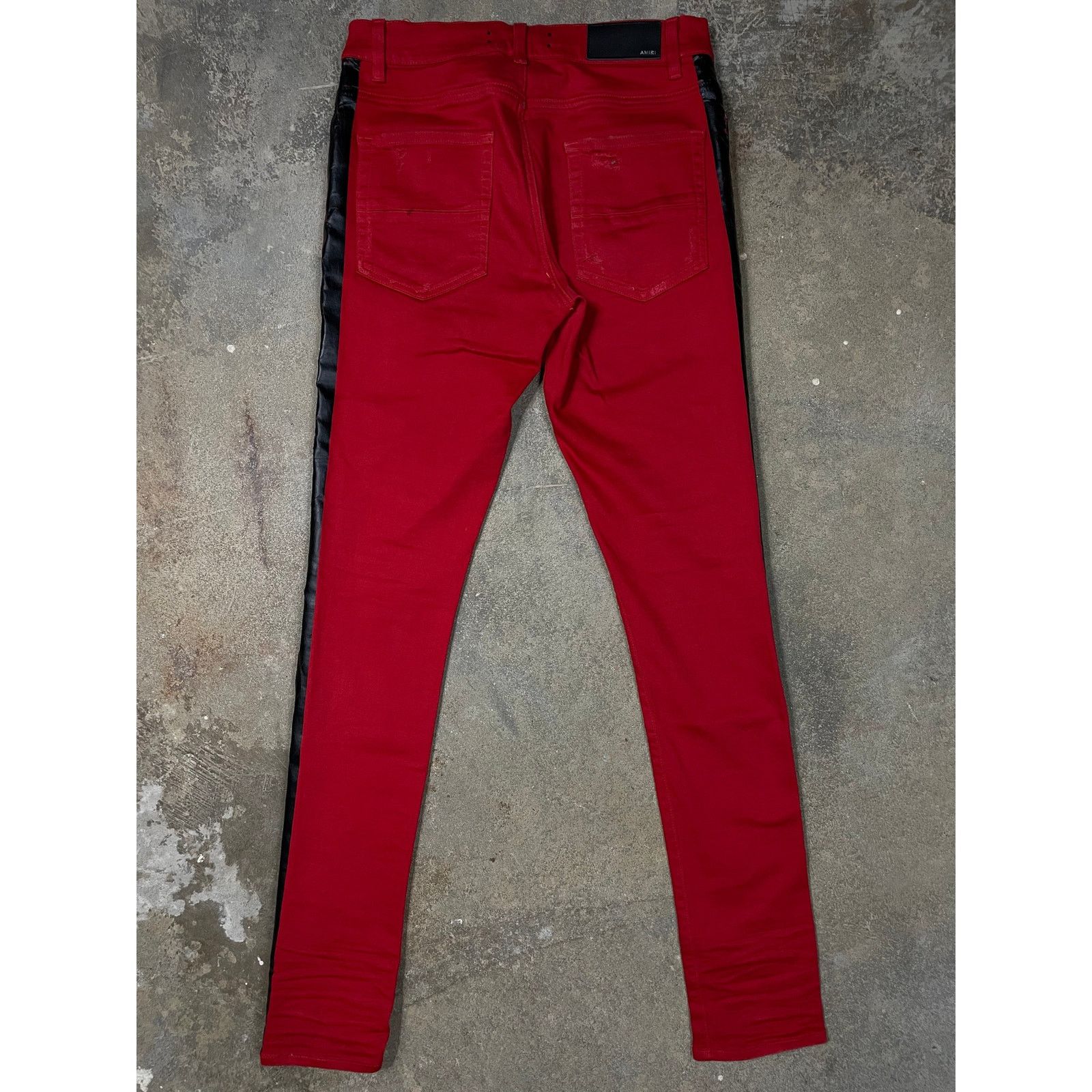 Amiri Amiri Jeans Thrasher Red Black Stripe 31 Used Size US 31 - 3 Thumbnail