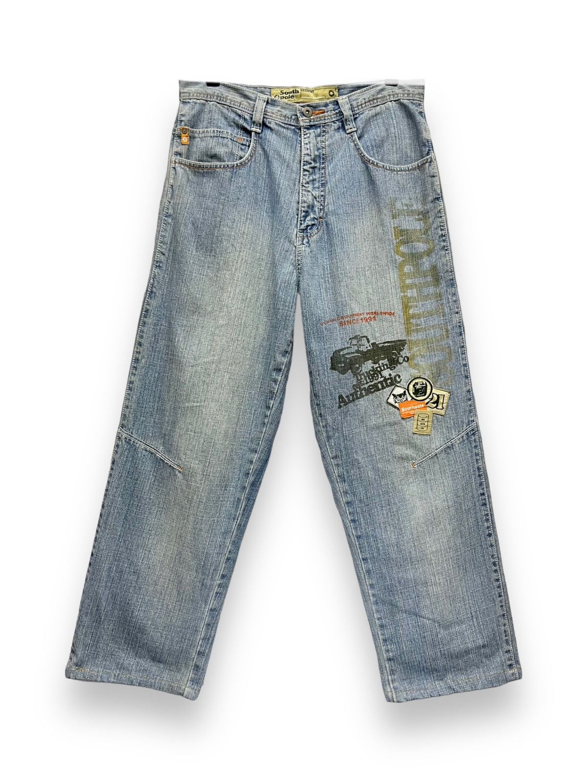 Southpole Vintage Baggy SOUTHPOLE Trucking Co. Authentic Denim Size US 31 - 3 Thumbnail