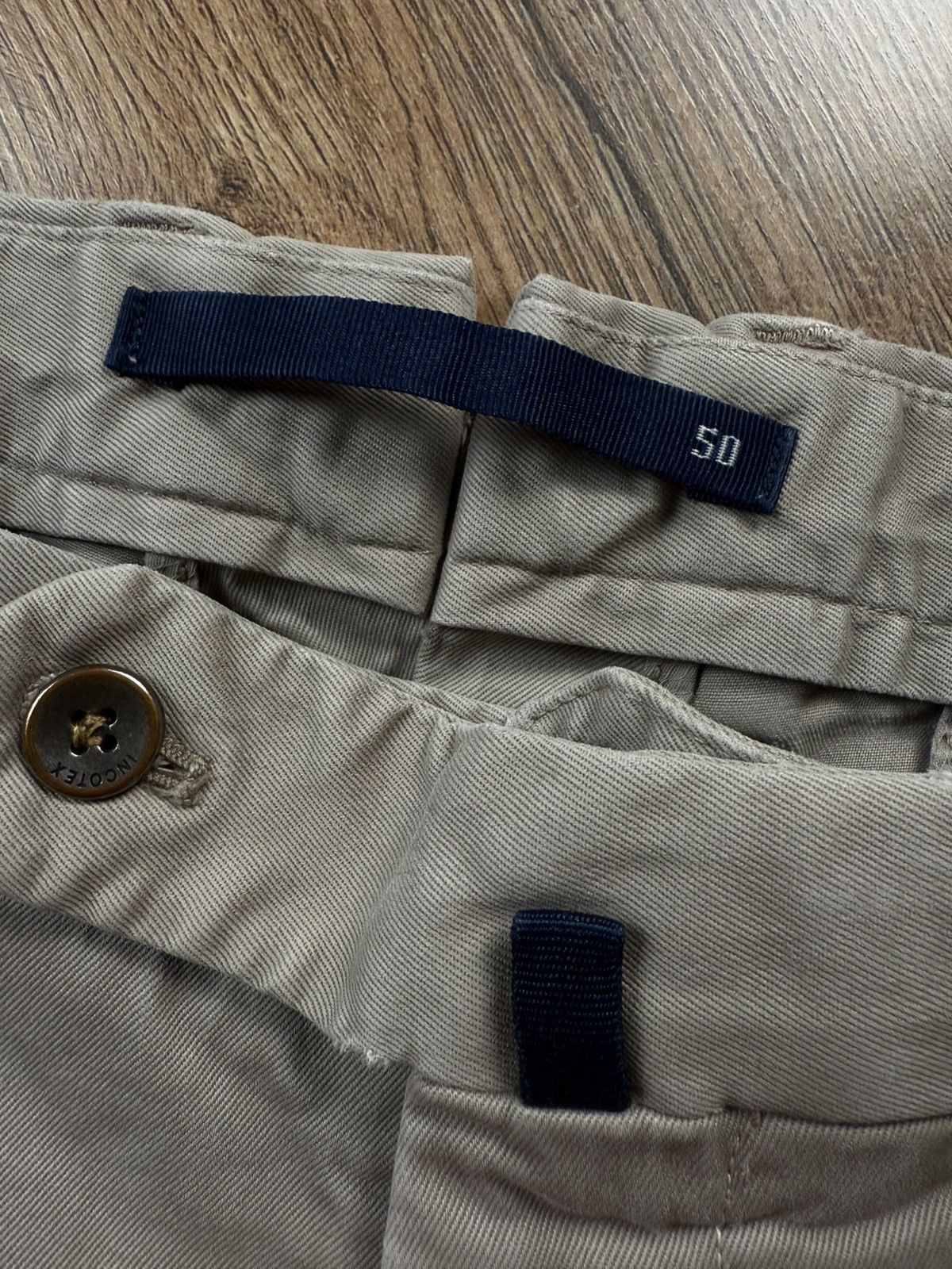 Incotex Incotex Comfort Chino Pants – IT50 / W34 Slim Fit Beige Size US 34 / EU 50 - 4 Thumbnail