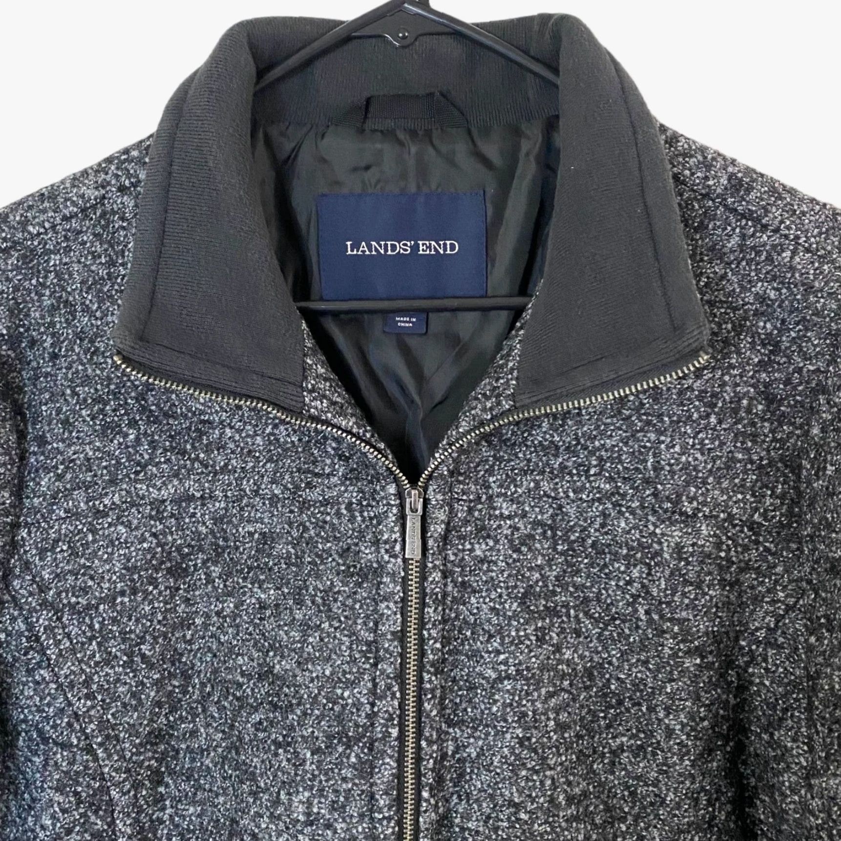 Lands' End VINTAGE Lands' End Full-Zip Wool Blend Jacket Women 16 Gray Lined 27.5" Long Sleev | Womens Jacket Size XXL / US 16-18 / IT 52-54 - 5 Thumbnail
