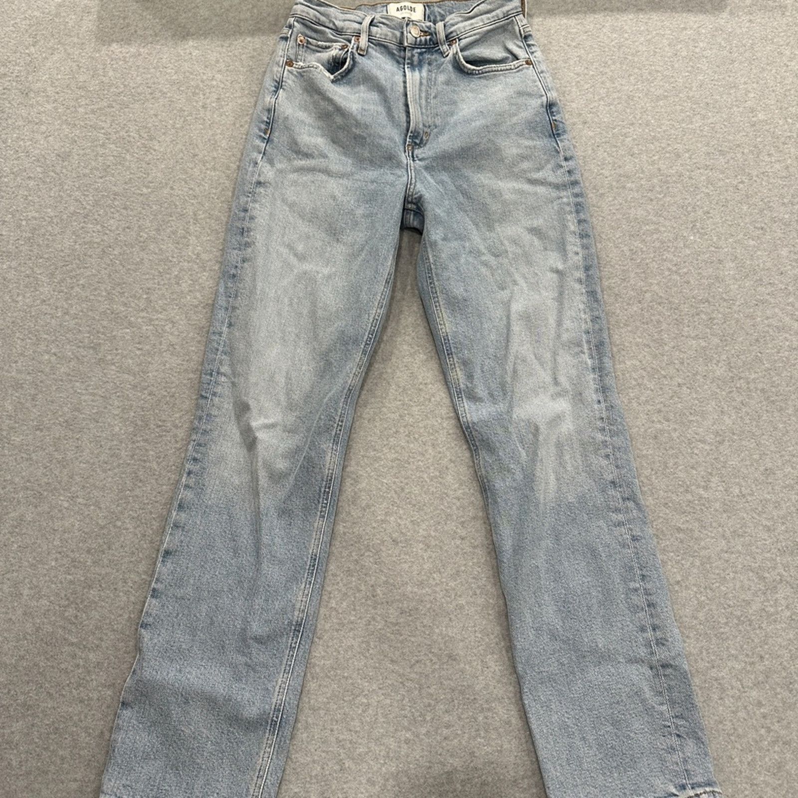 Agolde Agolde Light Blue Straight Leg Jeans Size 24" / US 00 / IT 34 - 1 Thumbnail