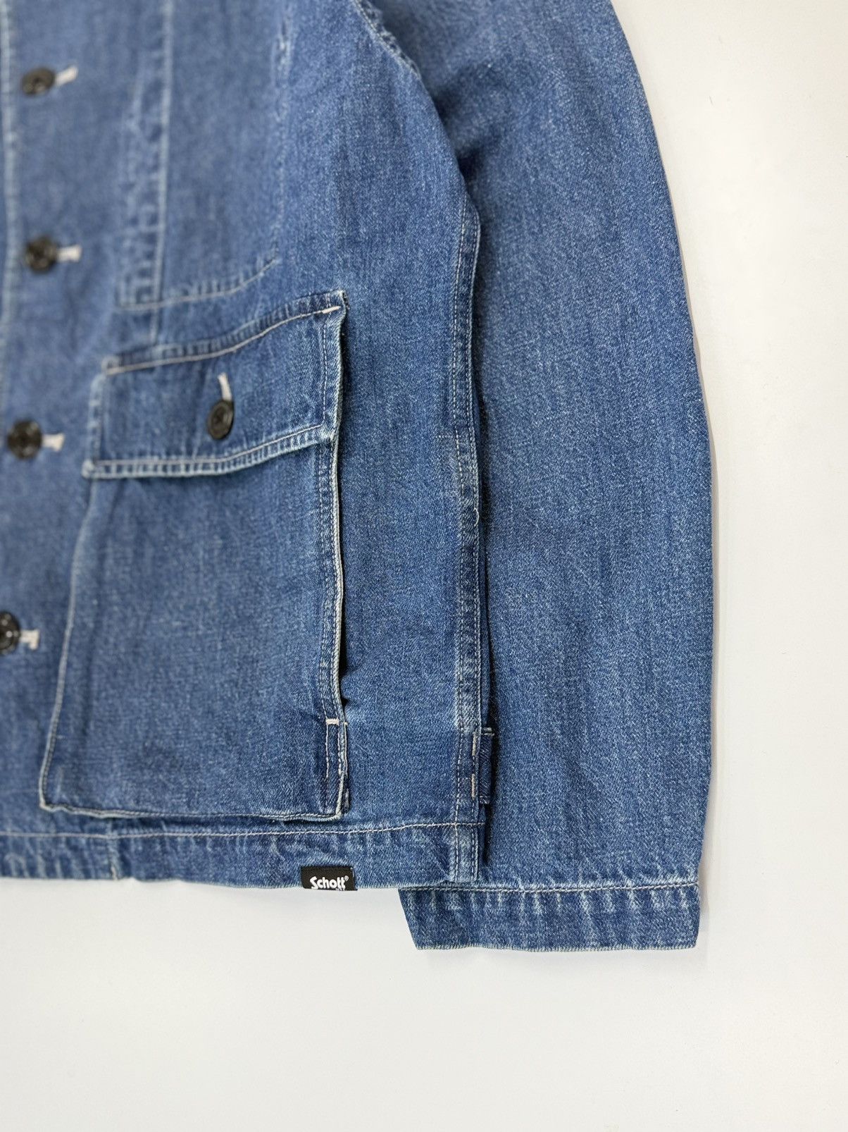 Schott 🔥 SCHOTT N.Y.C Amekaji Japan Denim Style Chore Jacket - L Size US L / EU 52-54 / 3 - 2 Thumbnail