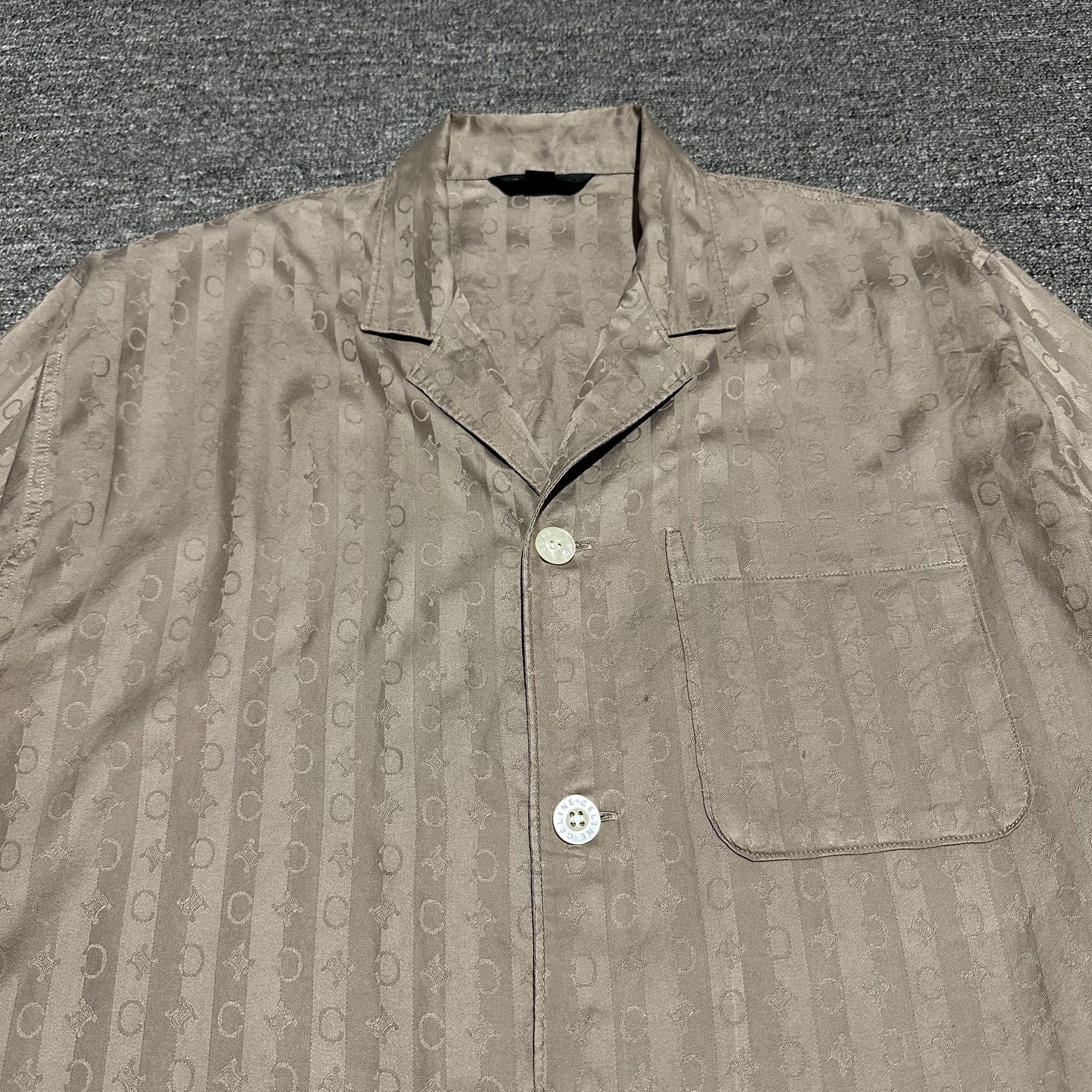 Celine × Vintage Vintage Celine Button Ups Monogram Shirts Size US M / EU 48-50 / 2 - 2 Thumbnail
