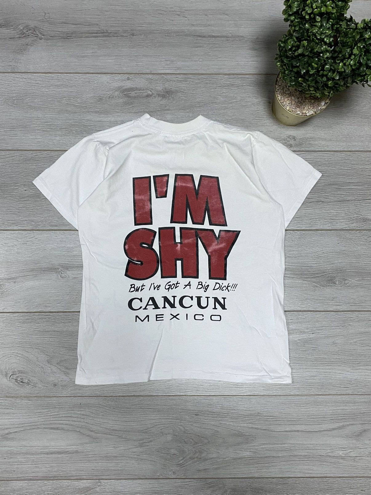 Vintage I’m shy but I’ve got a big dick Cancun Mexico tee humor porn Size US M / EU 48-50 / 2 - 1 Thumbnail
