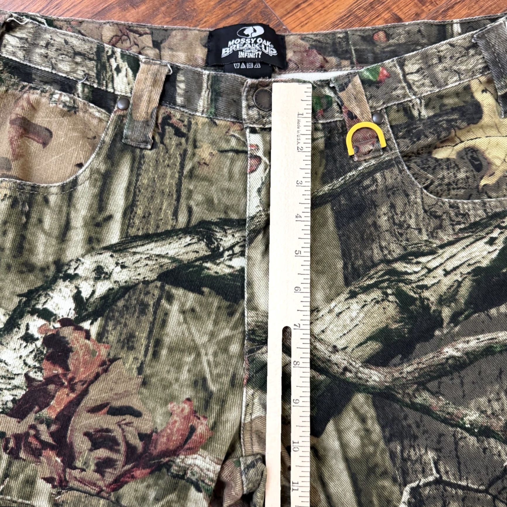 Vintage Mossy Oak Pants Mens 34 Green Camouflage Cotton Chino Straight Regular Size US 31 - 4 Thumbnail