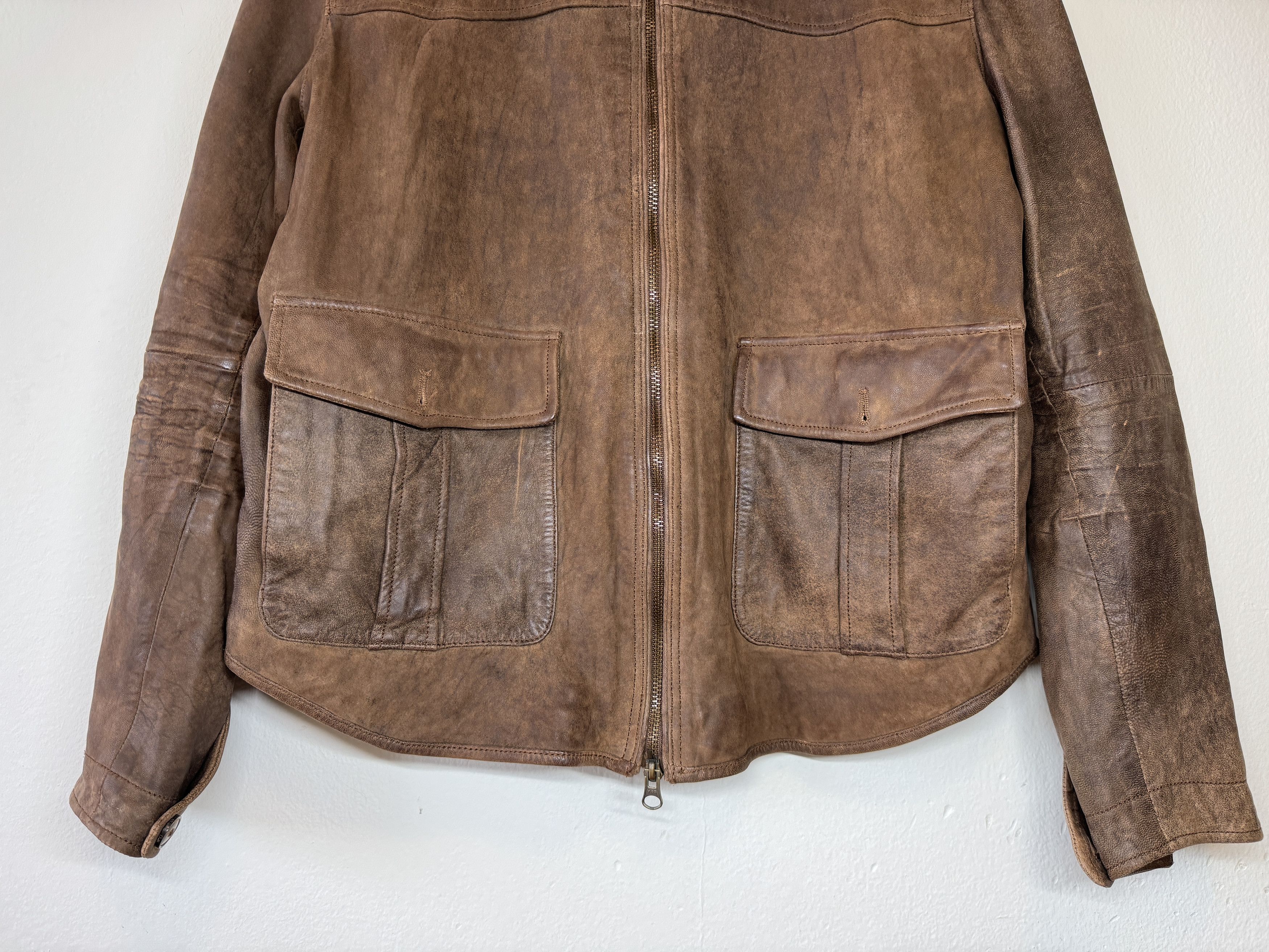 Massimo Dutti Massimo Dutti lamb sheep leather jacket brown XXL Size US XXL / EU 58 / 5 - 3 Thumbnail