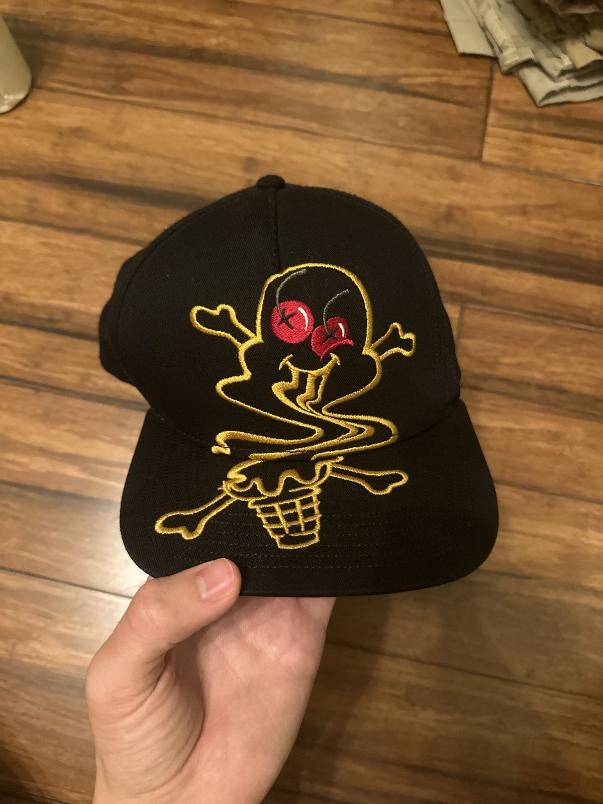 Billionaire Boys high quality Club Ice Cream Cones and Bones Satin SnapBack Hat