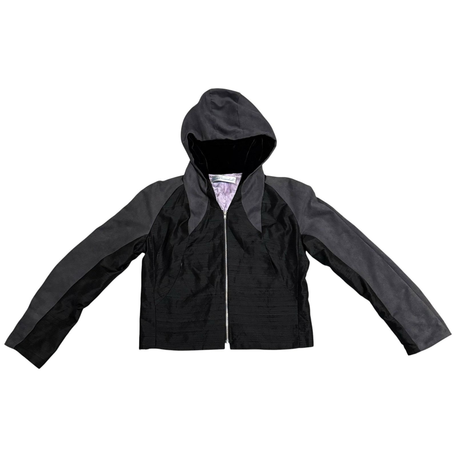 Other Teresa Crowninshield Hooded Crop Jacket Silk Gray Size Small Size M / US 6-8 / IT 42-44 - 1 Thumbnail