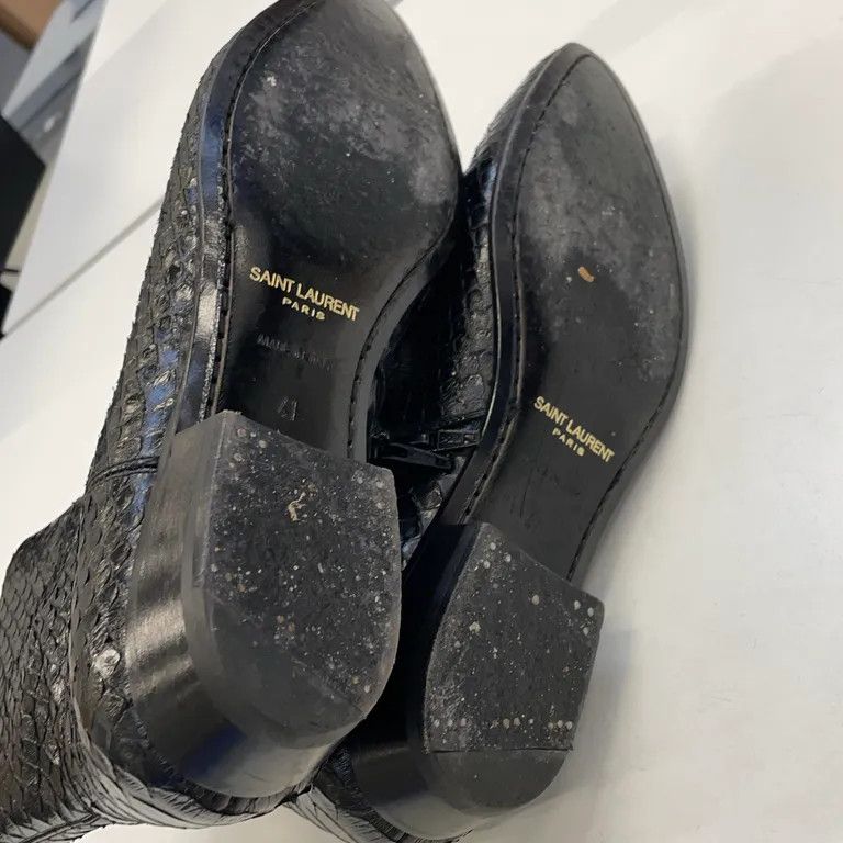Saint Laurent Paris Devon Python Skin Boots by Hedi Slimane Size US 8 / EU 41 - 4 Thumbnail
