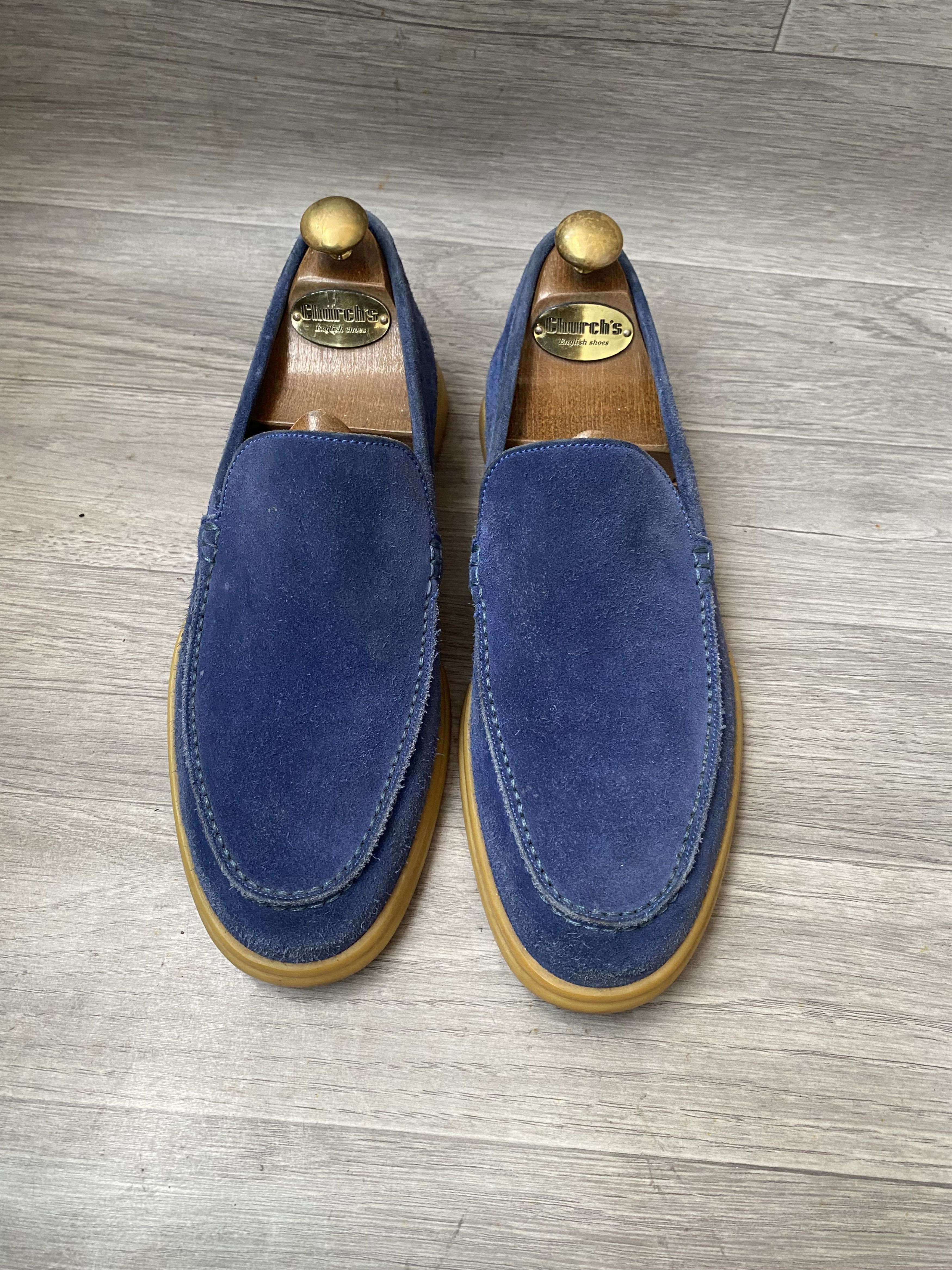 Loro Piana Loro piana summer walk blue suede slip on shoes sz 40 Size US 7 / EU 40 - 1 Thumbnail