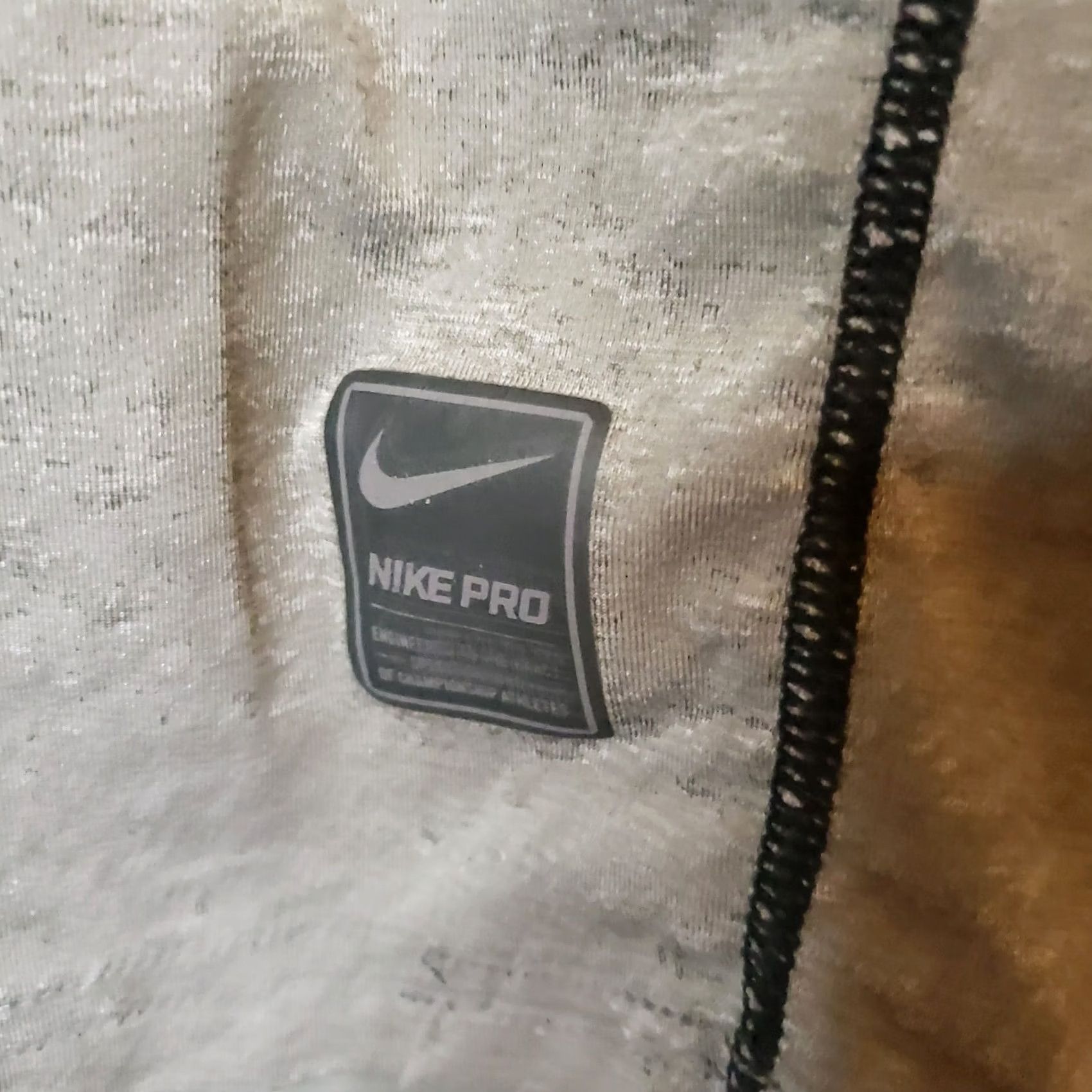 Nike Nike Pro Combat Dri-Fit Men’s Shirt XL Gray Black Short Sleeve Crew Neck Logo Swoosh Lightweight Moisture Wicking Athletic Shirt Size US XL / EU 56 / 4 - 5 Thumbnail