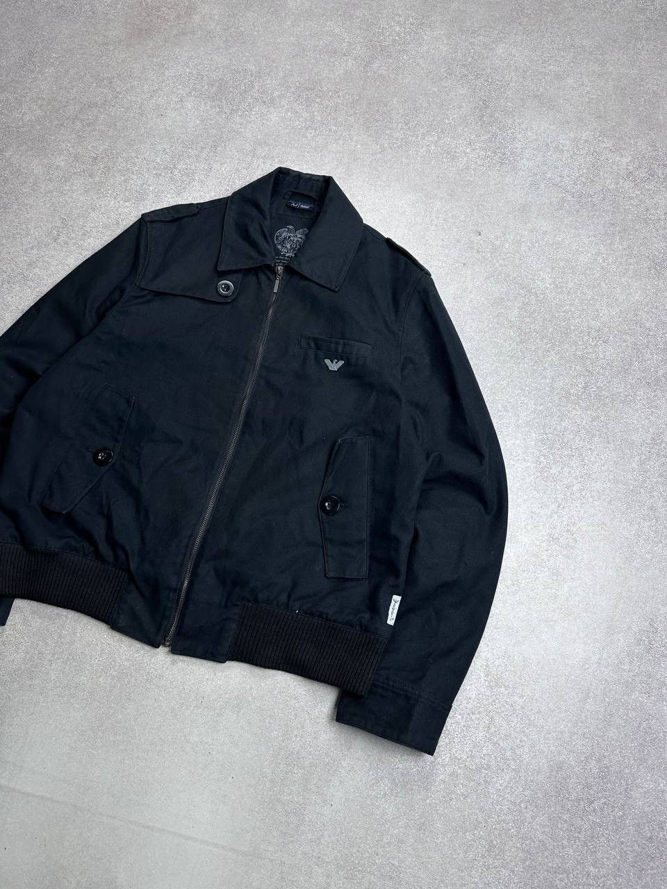 Armani Vintage Armani Mini Logo Black Denim Jacket M Size US L / EU 52-54 / 3 - 2 Thumbnail