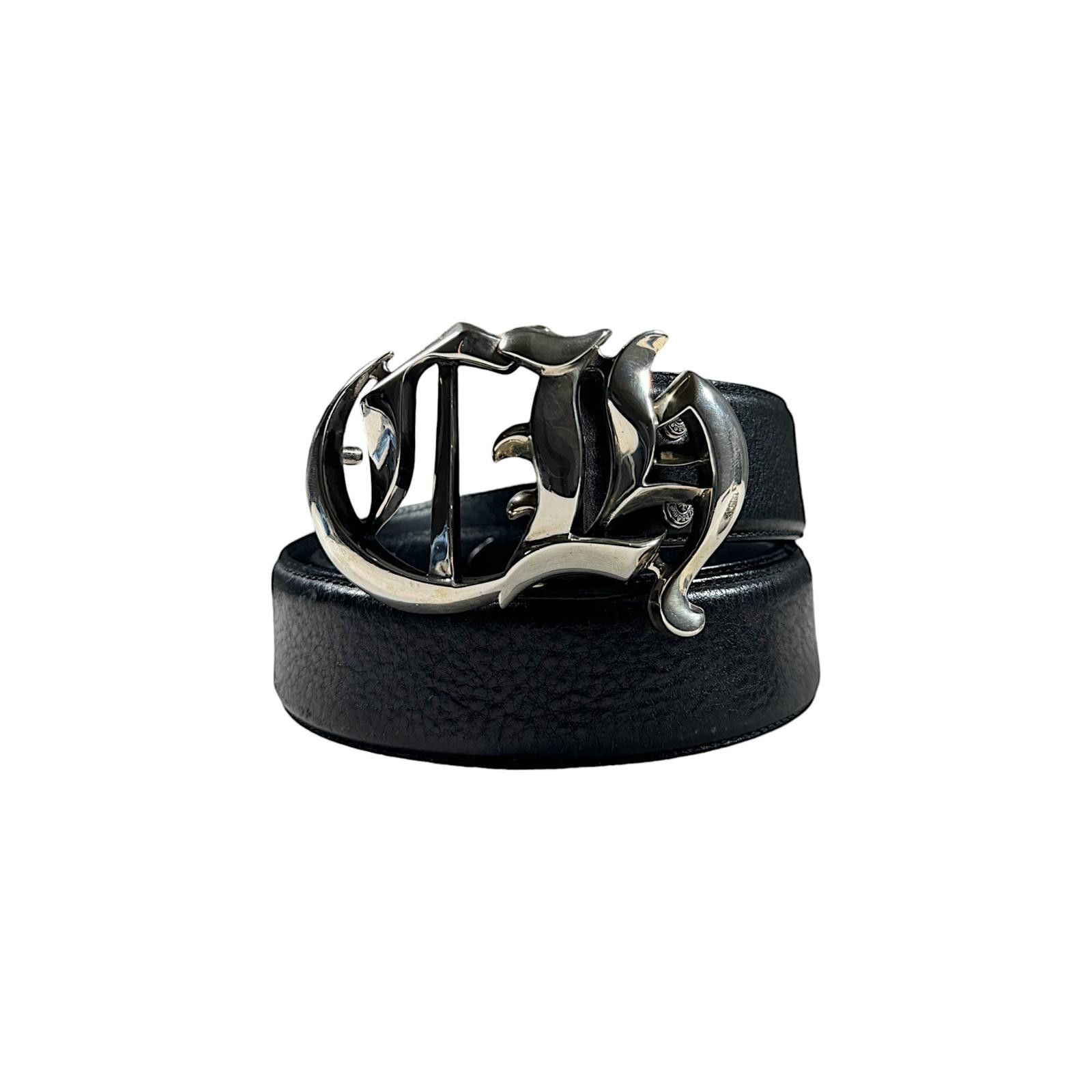 Chrome Hearts Black Leather Belt Strap Size 32 - 1 Thumbnail