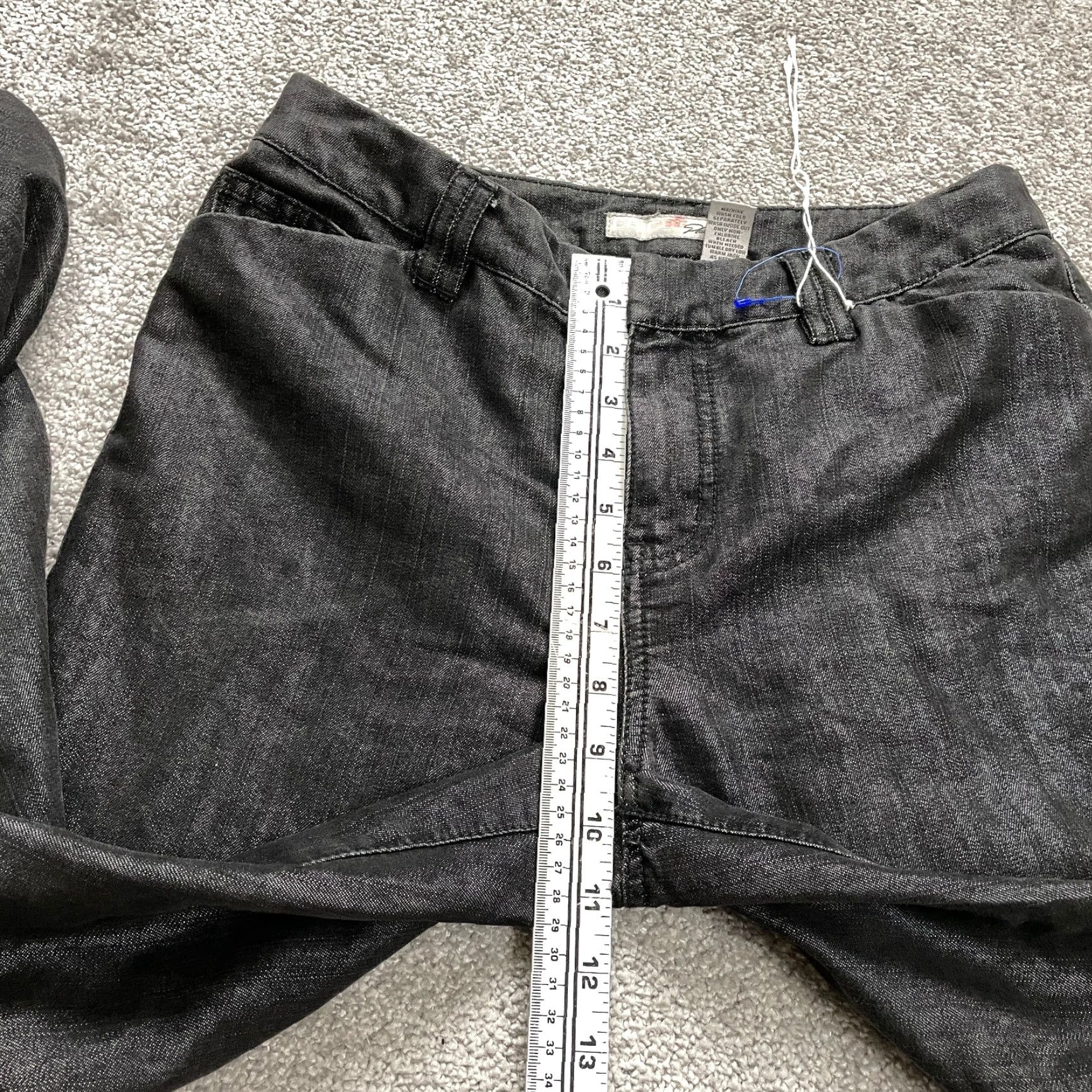 Vintage VINTAGE Chico's Women's Jeans Bootcut 0 Small Gray Dark Denim Cotton Spandex 32-Inch Inseam Size 30" / US 8 / IT 44 - 4 Thumbnail