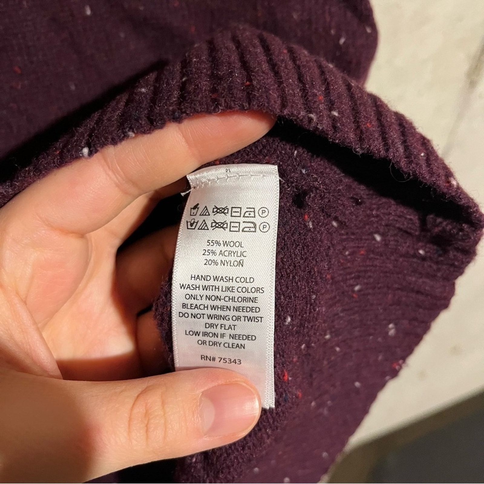 Other C & C California Sz Large Speckled Purple Turtleneck Sweater Size L / US 10 / IT 46 - 6 Thumbnail