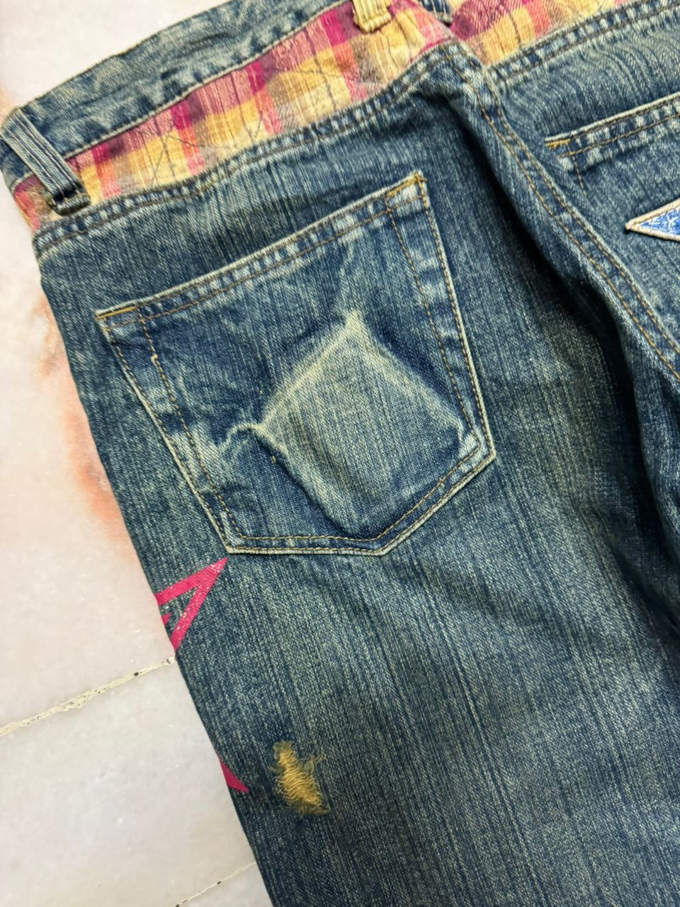 Vintage 💥Insane💥Vintage Japanese Grunge Short ClawMark Distress Size US 30 / EU 46 - 16 Thumbnail