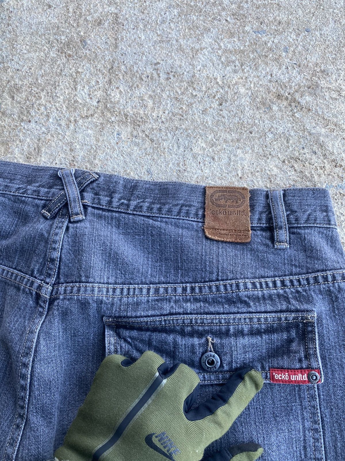 Ecko Unltd. × Japanese Brand × Vintage Vintage Y2K Ecko Baggy Double Knee Denim Jnco Style Jeans Size US 38 / EU 54 - 12 Thumbnail