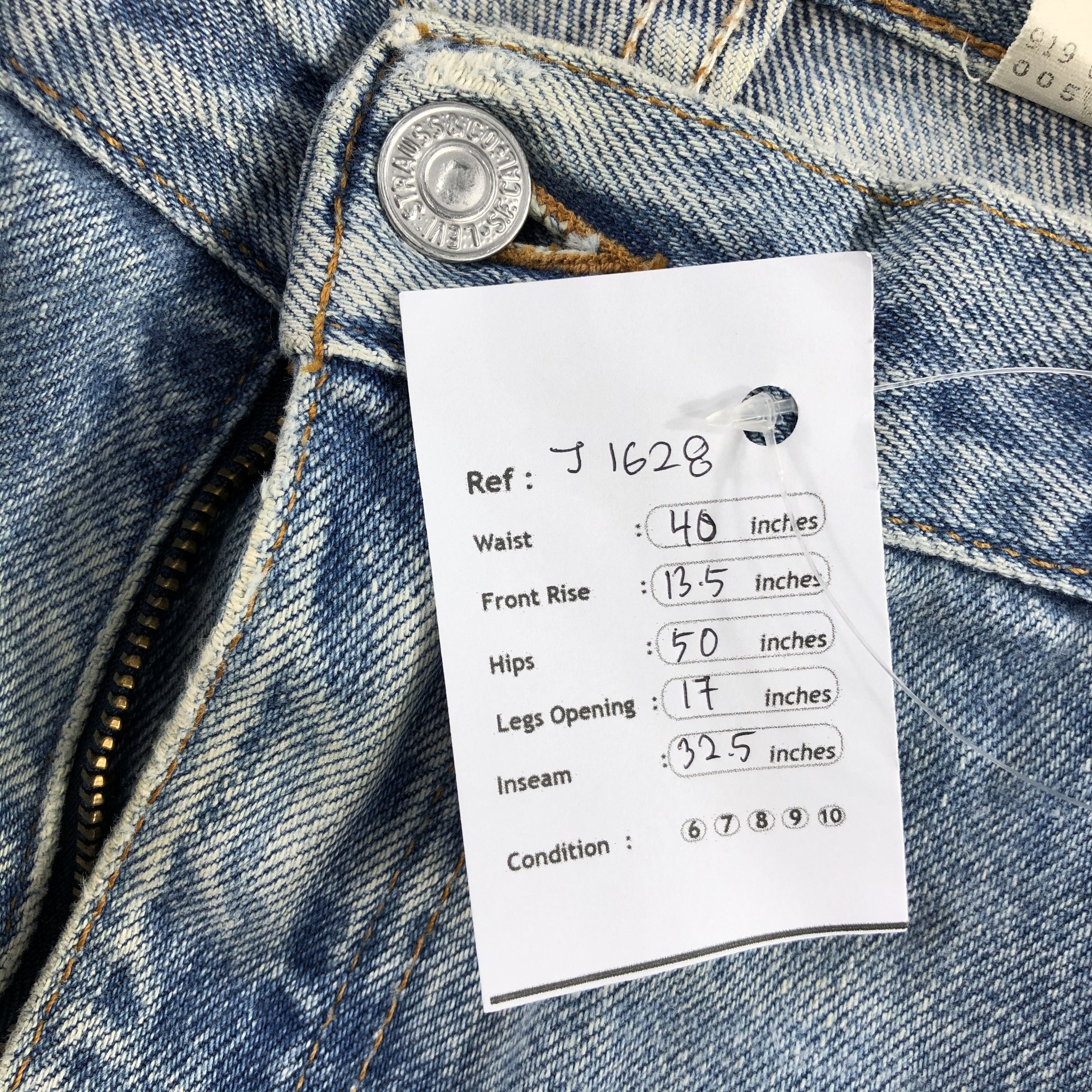 Levi's 90s Vintage Light Wash Levis 505 Jeans-J1628 Size US 40 / EU 56 - 13 Thumbnail