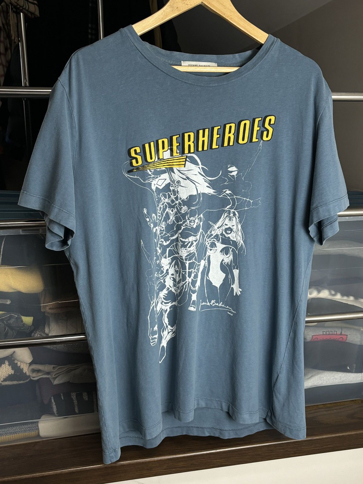 Pierre Balmain Pierre Balmain Superheroes Graphic T-Shirt Size US XXL / EU 58 / 5 - 2 Thumbnail