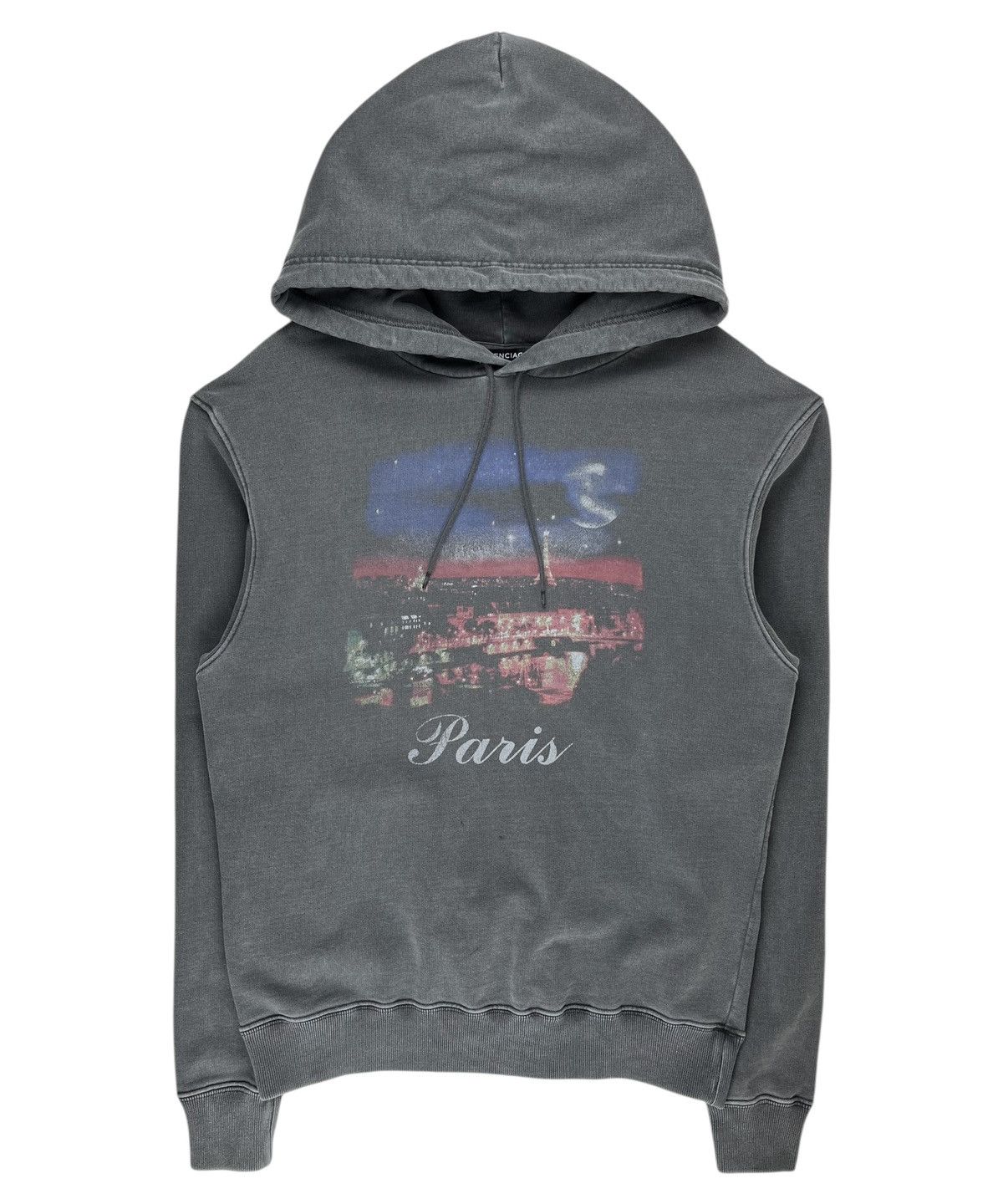 AW17 Balenciaga Paris Tourist Souvenir Hoodie Grey
